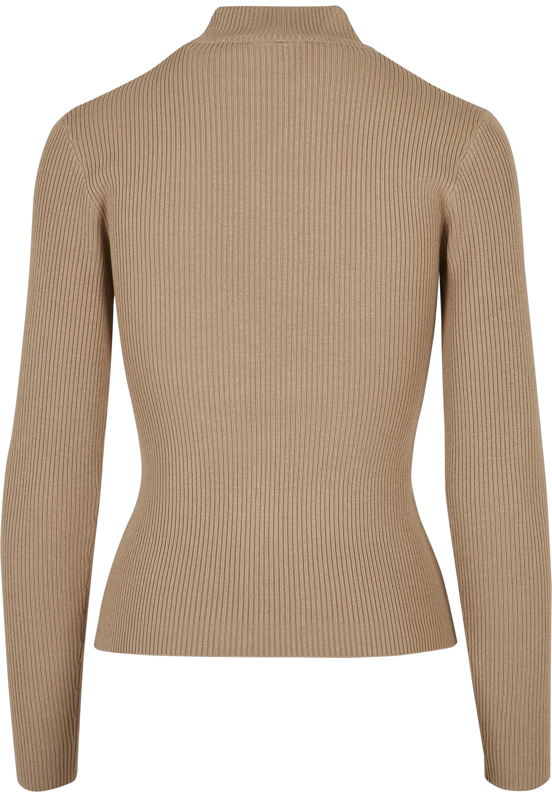 URBAN CLASSICS Longsweatshirt Urban Classics Damen Ladies Rib Knit Turtelneck Sweater (1-tlg)