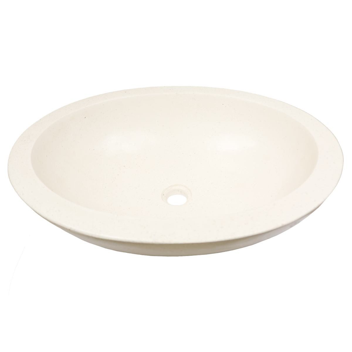 Oriental Galerie Waschbecken Waschbecken Terrazzo Creme T4 Oval 60cm (1-St)