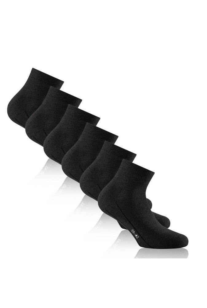 Rohner Socks Socken Tagessocke Sneaker Basic Plus schwarz - 3 Paar günstig online kaufen