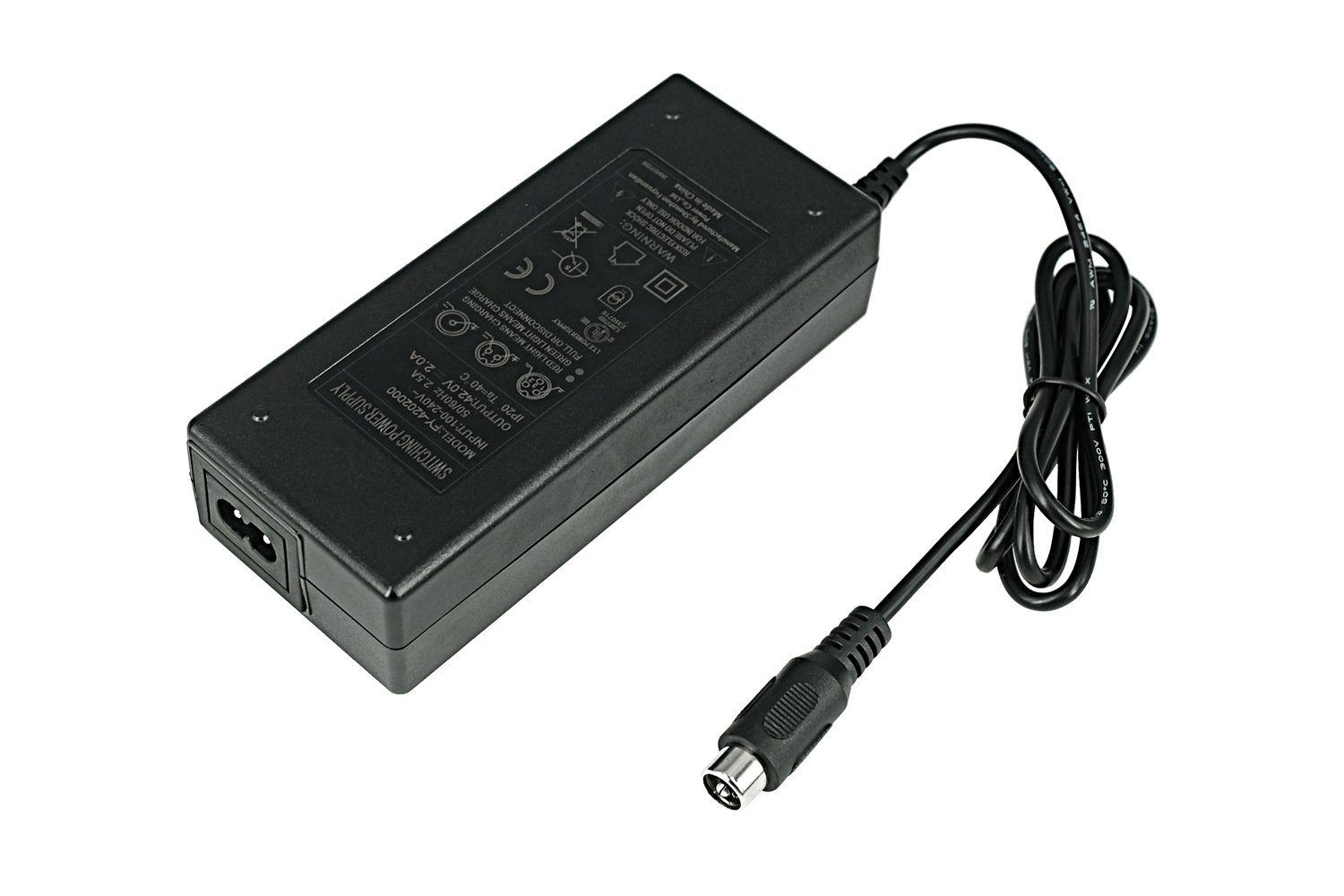 PowerSmart CF080L1020E.027 Batterie-Ladegerät (42V für ebike, Wheelchairs, More, Roodog 36V Akku, mit RCA10.5 Stecker)