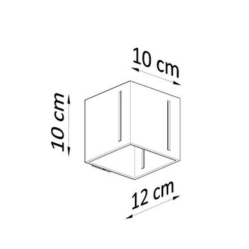 SOLLUX lighting Wandleuchte PIXAR, ohne Leuchtmittel, Lineare Perforation des Lampenschirms, das Oberteil leuchtet