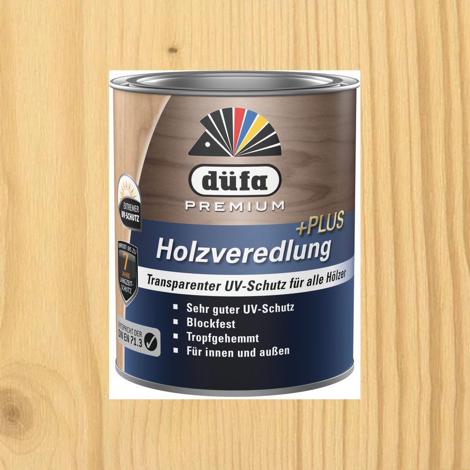 düfa Holzschutzlasur Premium Holzveredlung PLUS 750 ml - 2,5L Holzlasur Schutzlasur, extremer UV-Schutz, Langzeitschutz