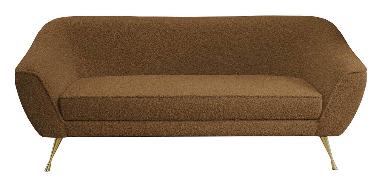 Armlehnen, Metalbeine 03, Braun Sofa breite BUKLI Federsitz, MÖBEL MKS