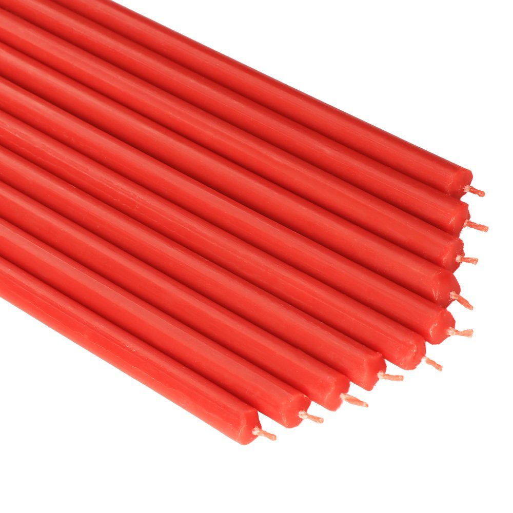 NKlaus Spitzkerze 190g (ca. 10 St) Altarkerzen Rot Ruß Tropffrei Ke