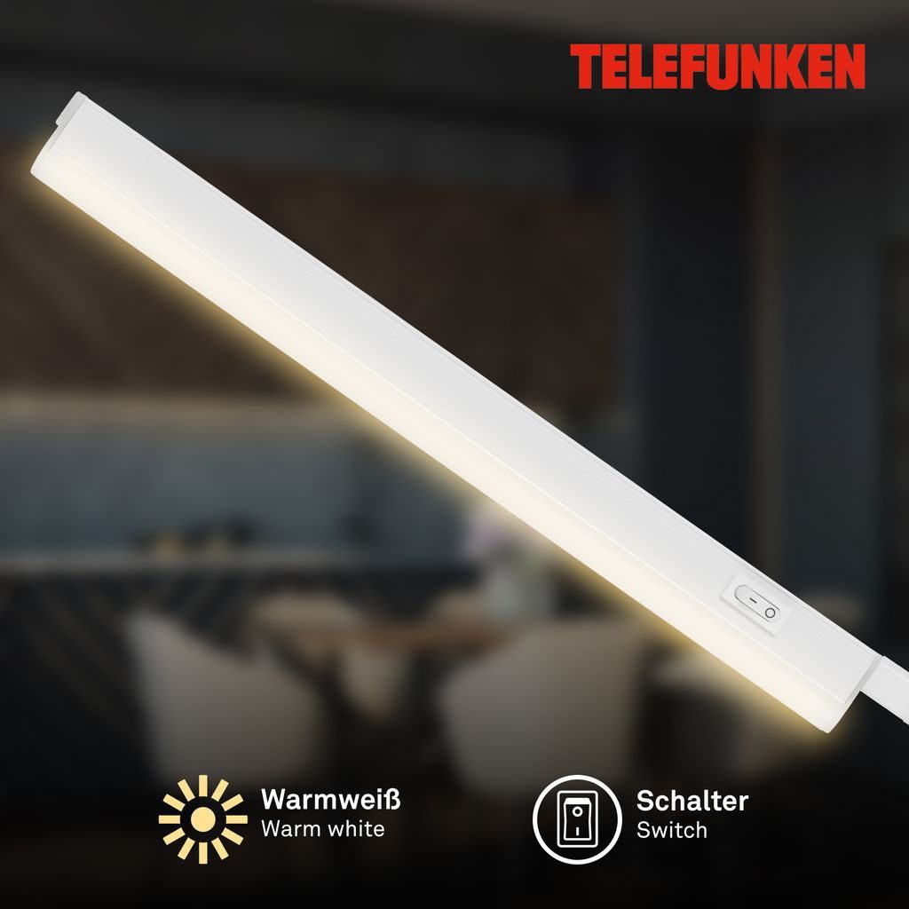 Telefunken LED Unterbauleuchte 204406TF, LED fest integriert, 3000K - Warmweiß