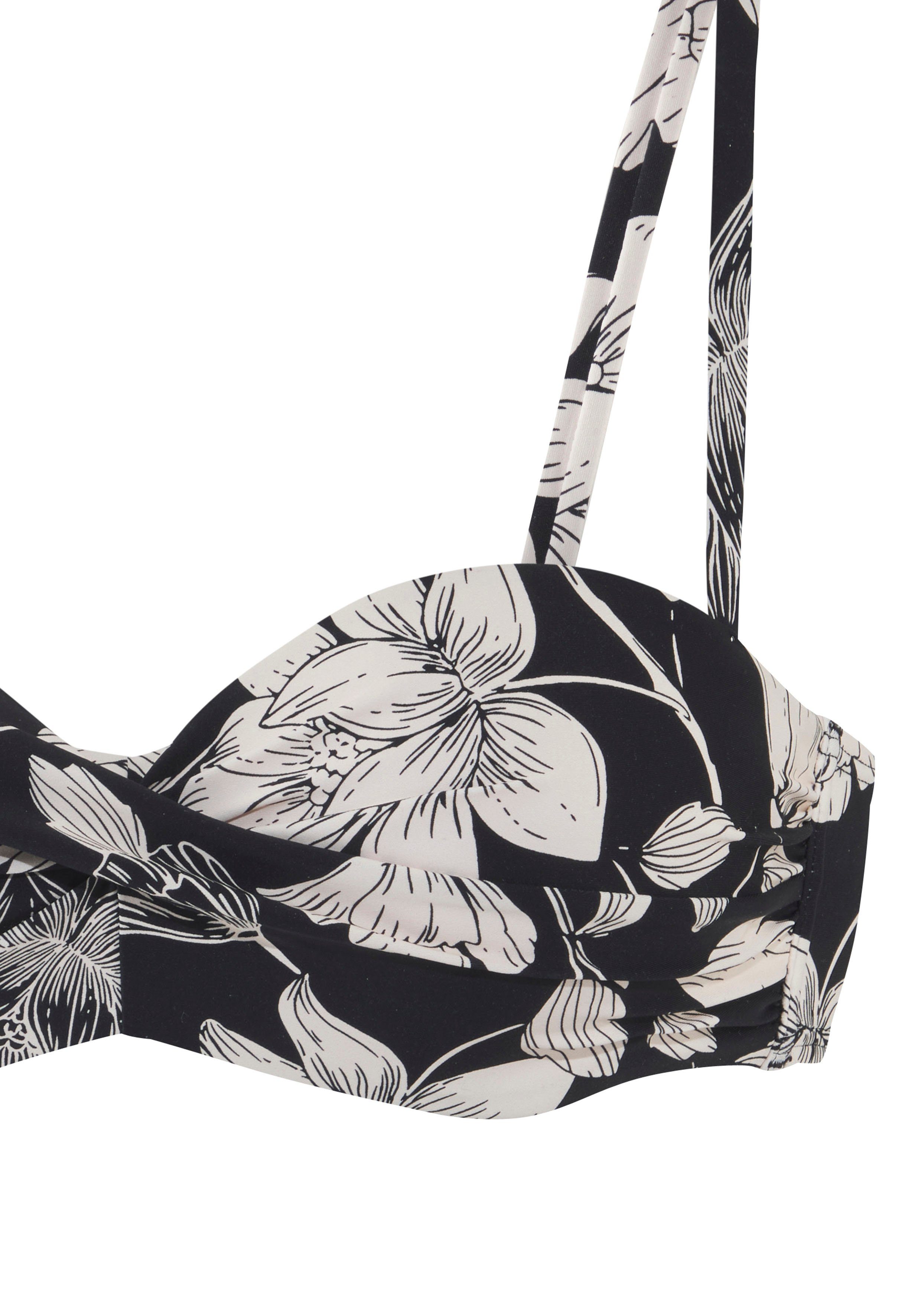 s.Oliver Bügel-Bandeau-Bikini-Top Lady, mit floralem Design