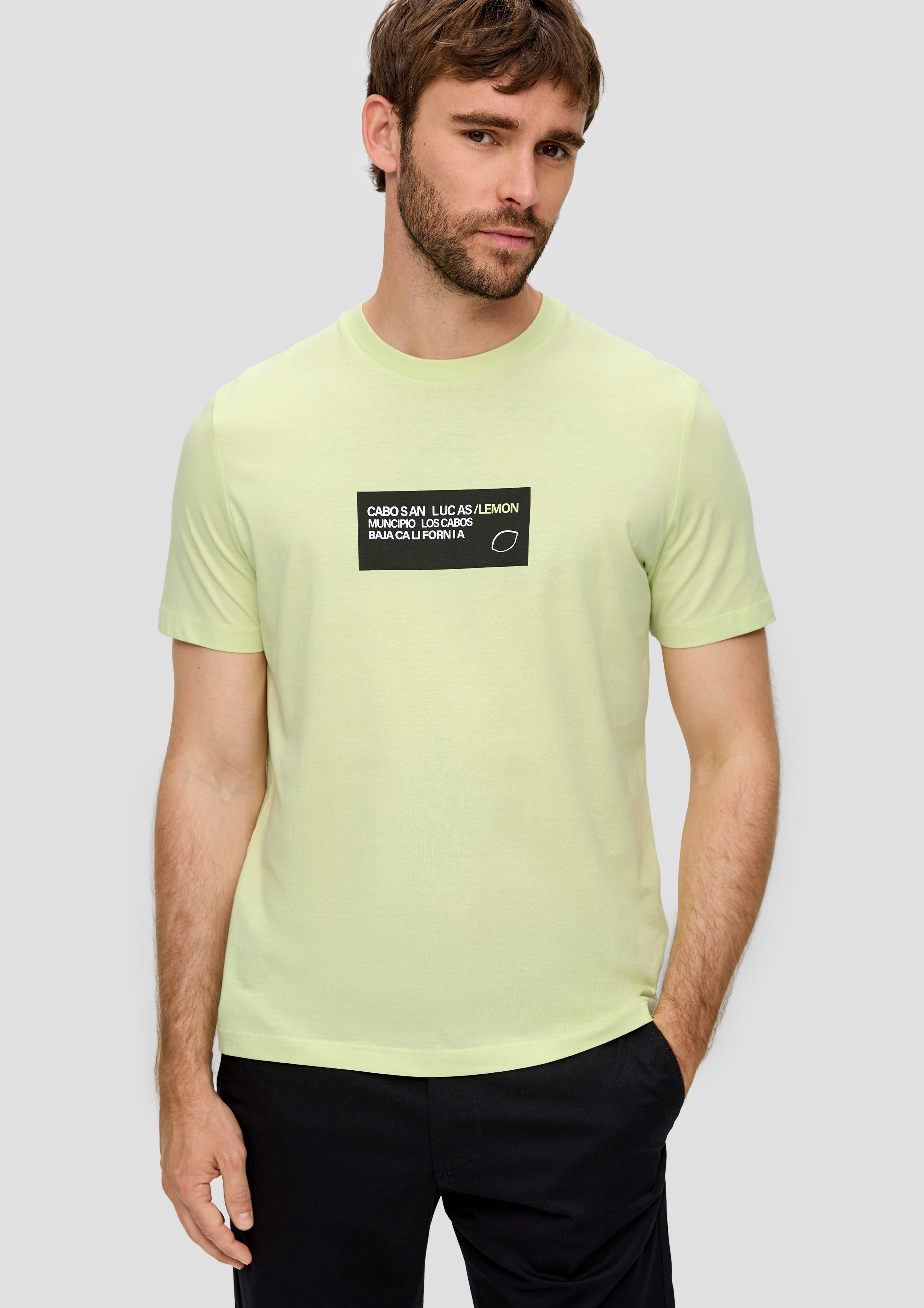 s.Oliver Kurzarmshirt T-Shirt aus Baumwoll-Jersey mit günstig online kaufen