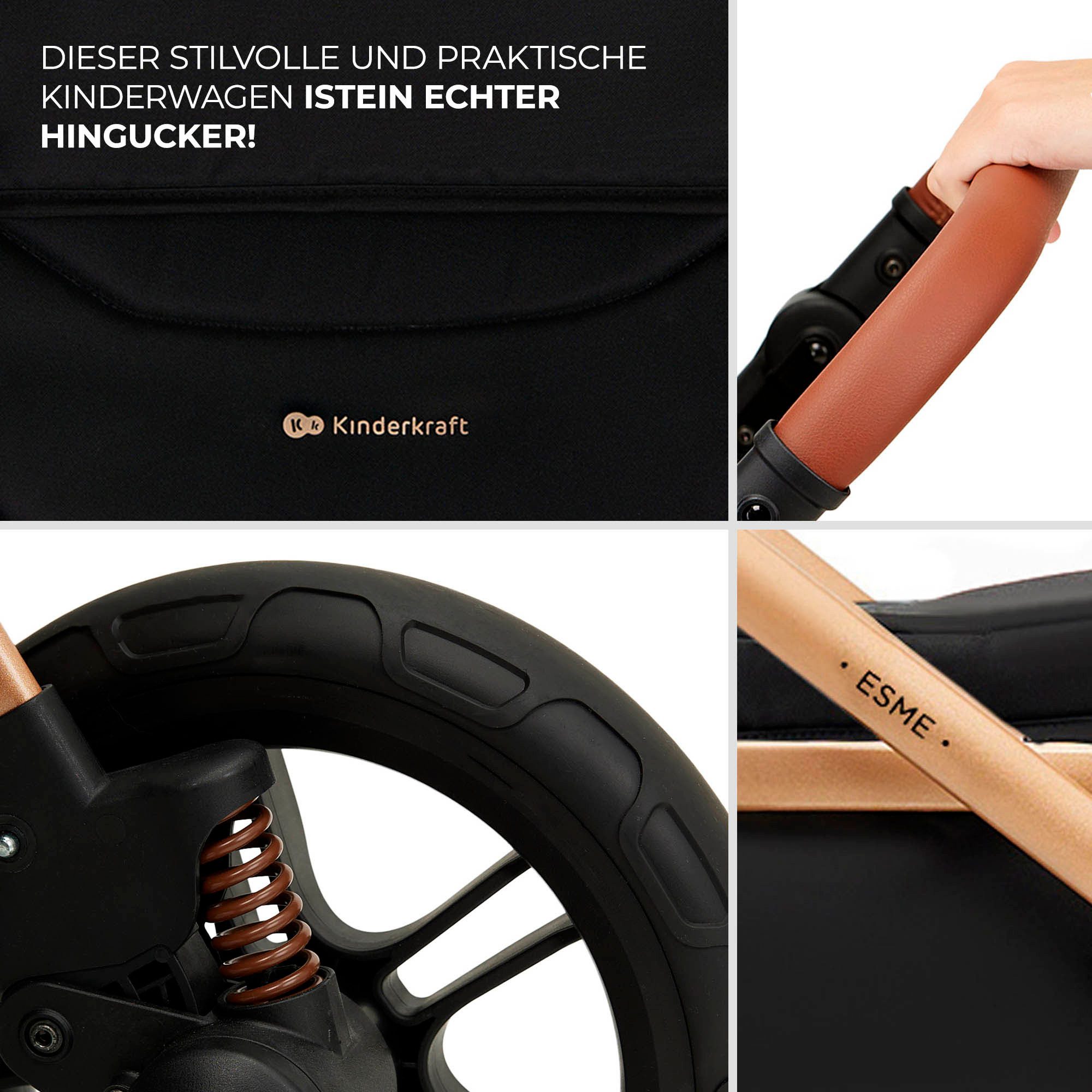 Kinderkraft Kombi-Kinderwagen ESME 3IN1, (Set, 7-tlg), inkl. Babyschale MINK PRO 2 i-Size (40–87 cm)