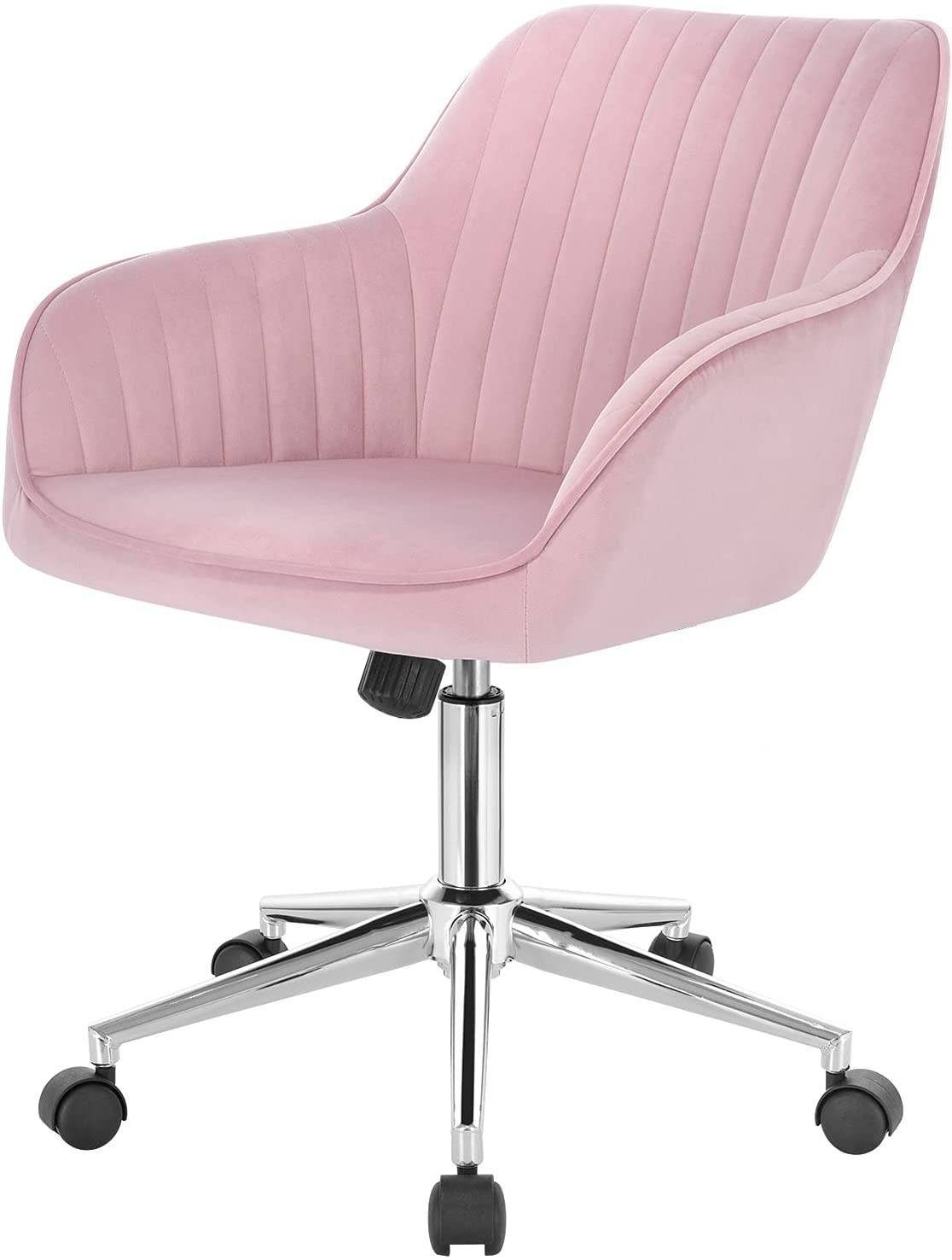 Woltu Bürostuhl (1 St), Arbeitshocker höhenverstellbar mit hochwertigem Samt