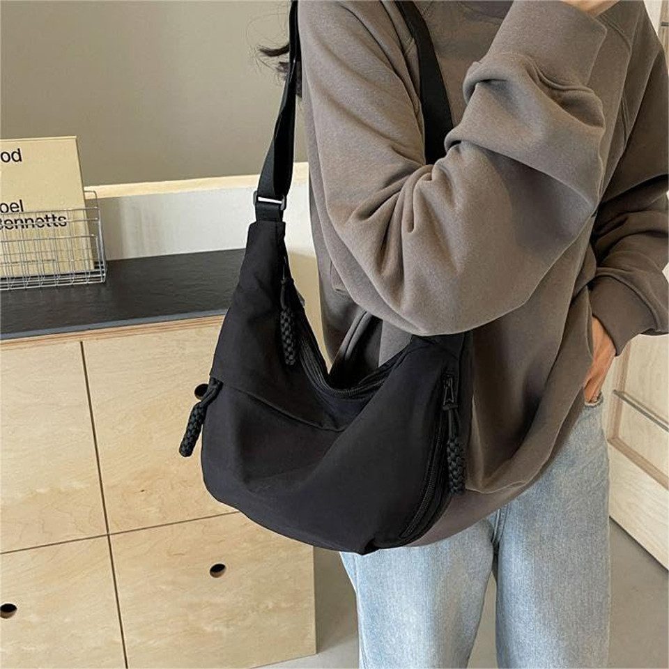 Zaewry Umhängetasche Nylon-Umhängetasche für Damen, Schultertasche, Handtasche, lässige Umhängetasche, ideal für Outdoor-Reisen