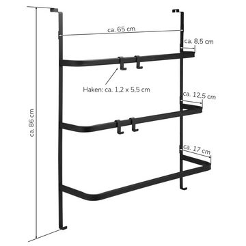 bremermann Handtuchhalter Tür-Hängeregal schwarz