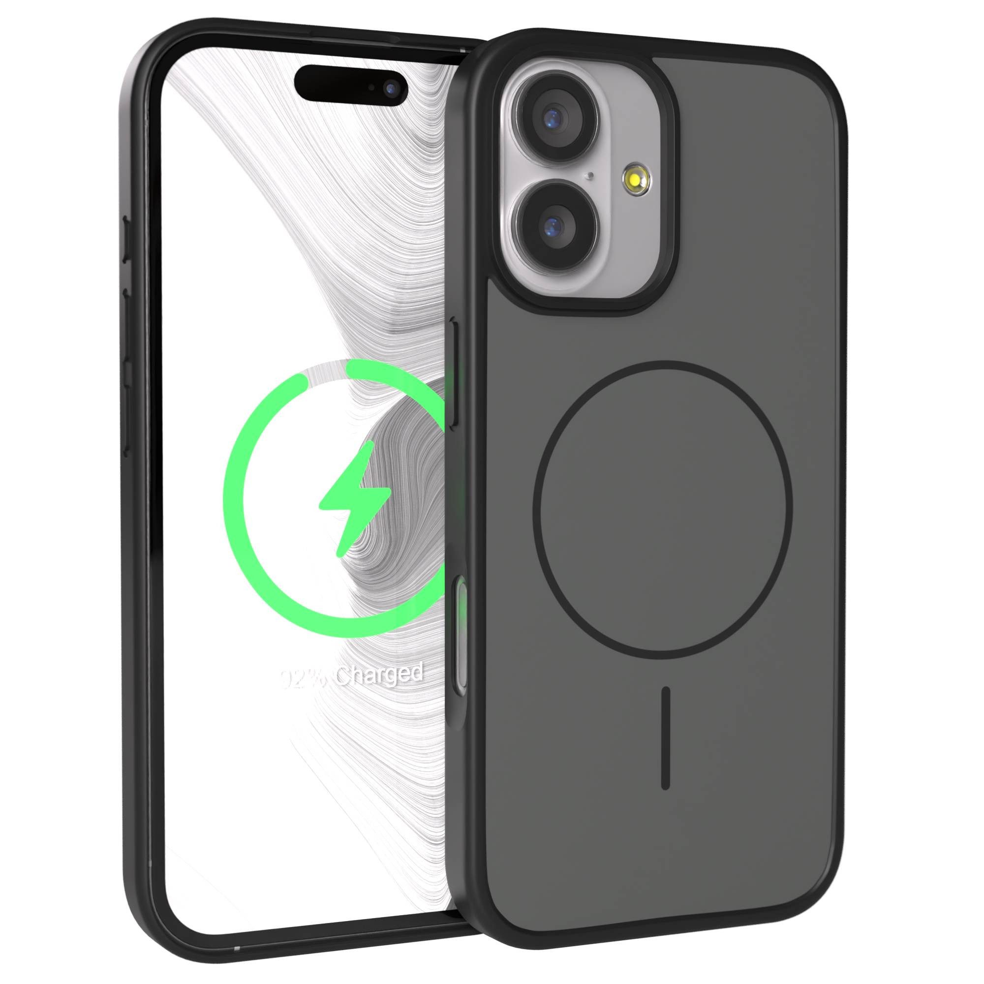 EAZY CASE Handyhülle Slim Outdoor MagSafe Case für Apple iPhone 17 6,3 Zoll, Dünne Outdoor Hülle mit MagSafe & starkem Schutz in Schwarz