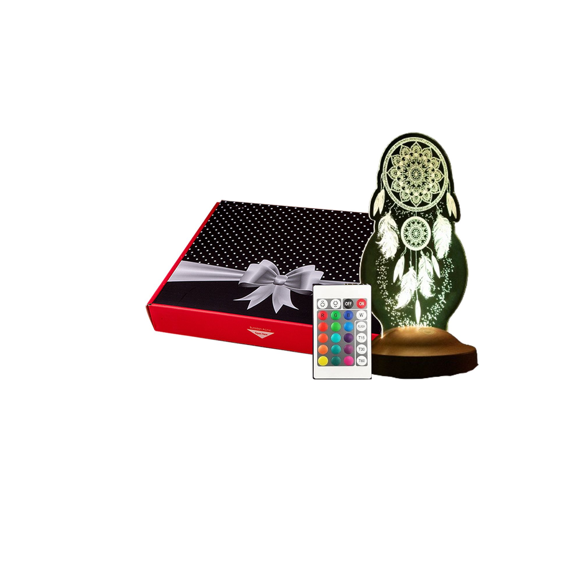 Geschenkelampe LED Nachttischlampe Traumfänger Dreamcatcher 3D UV Druck Nac günstig online kaufen