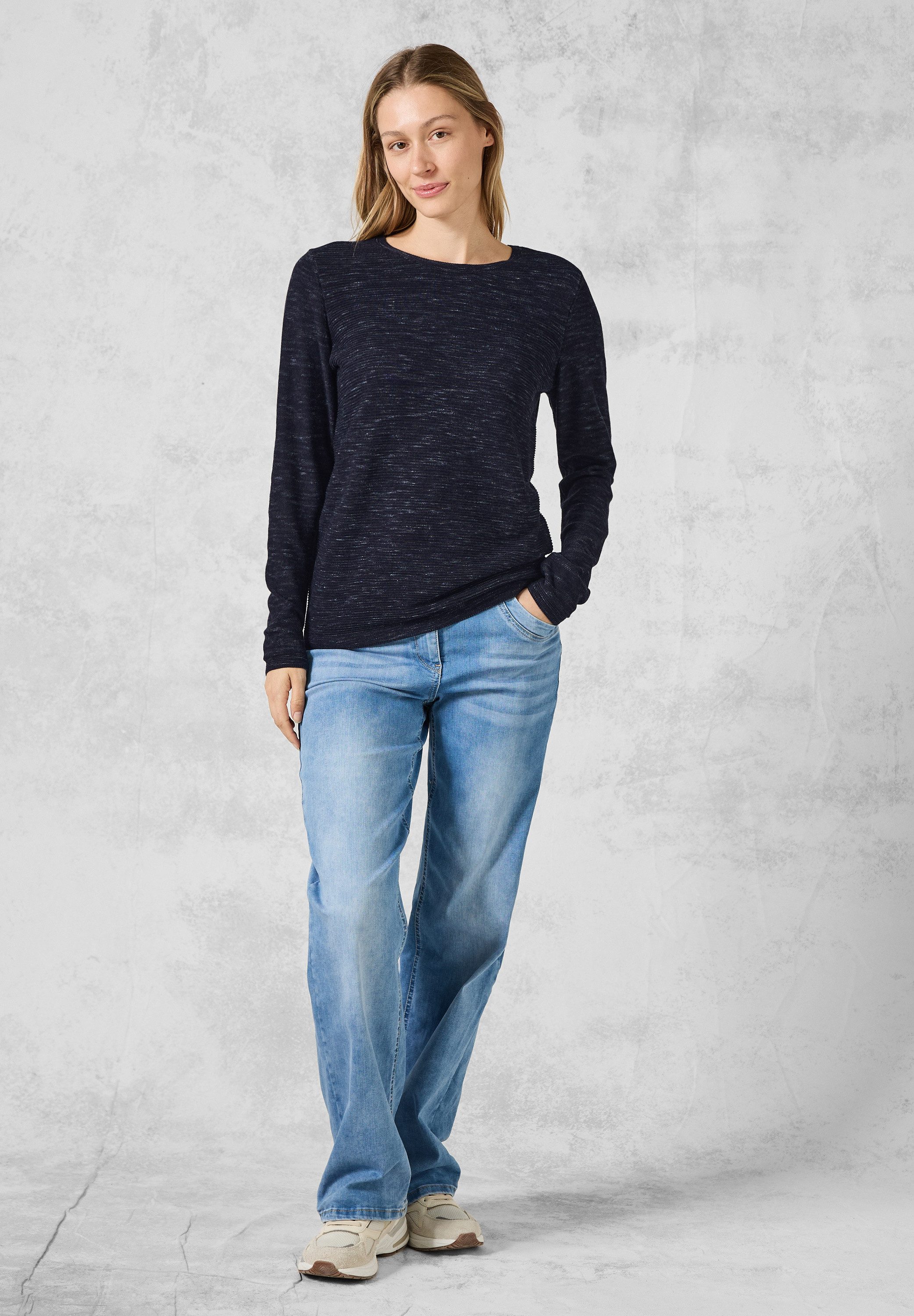 CECIL Strickpullover mit Rundhalsausschnitt