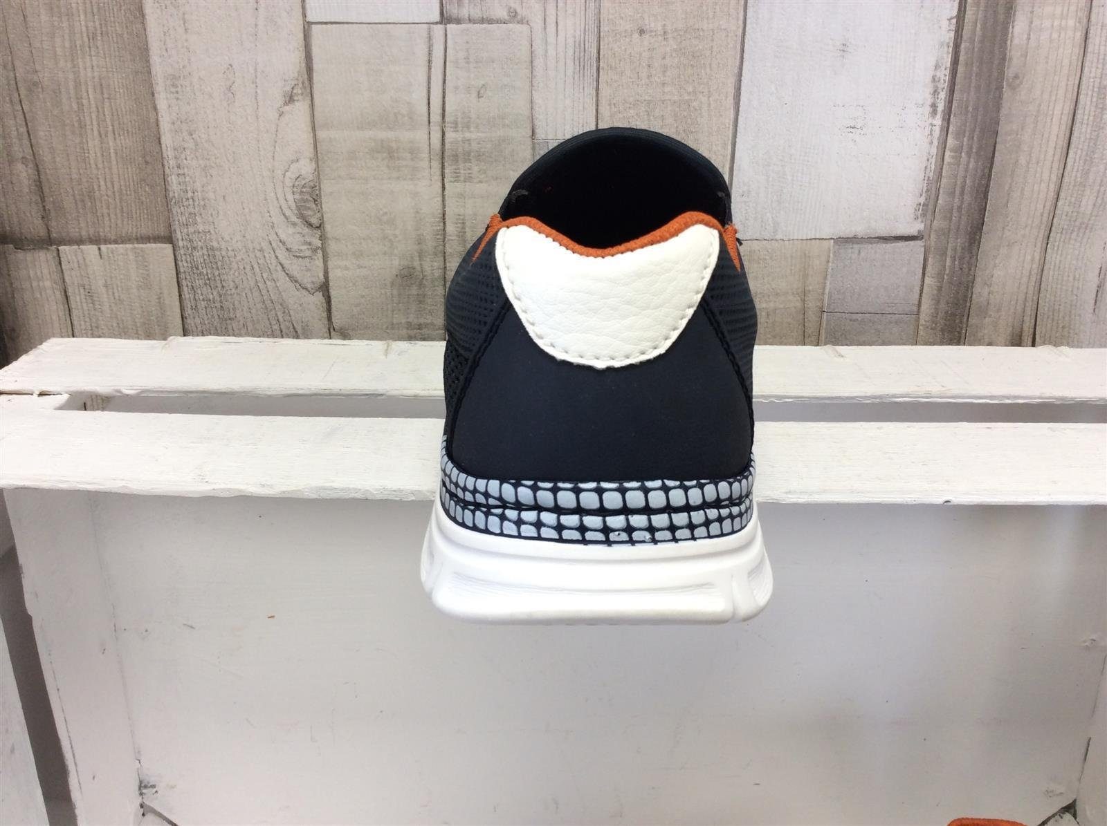 Rieker Rieker Herren Slipper dunkelblau mit weiß abgesetzter Ferse Sneaker