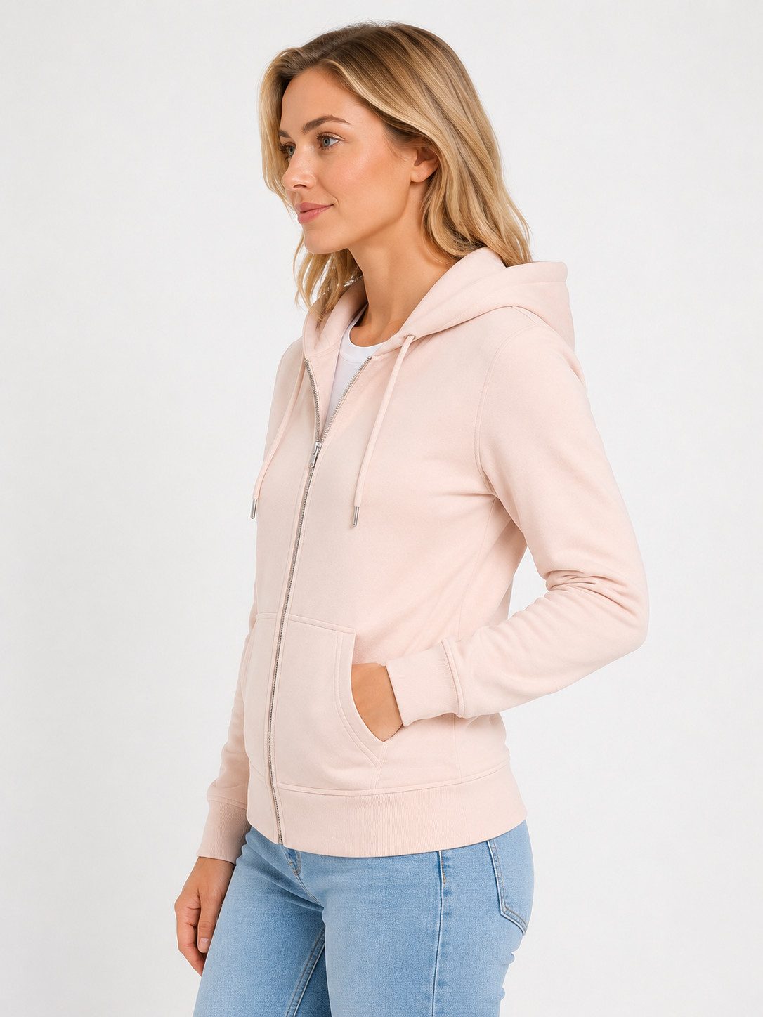 S&S Kapuzensweatjacke (Packung, 1-tlg., Damen) Sweatjacke mit Reißverschluss Kapuze und Eingrifftaschen