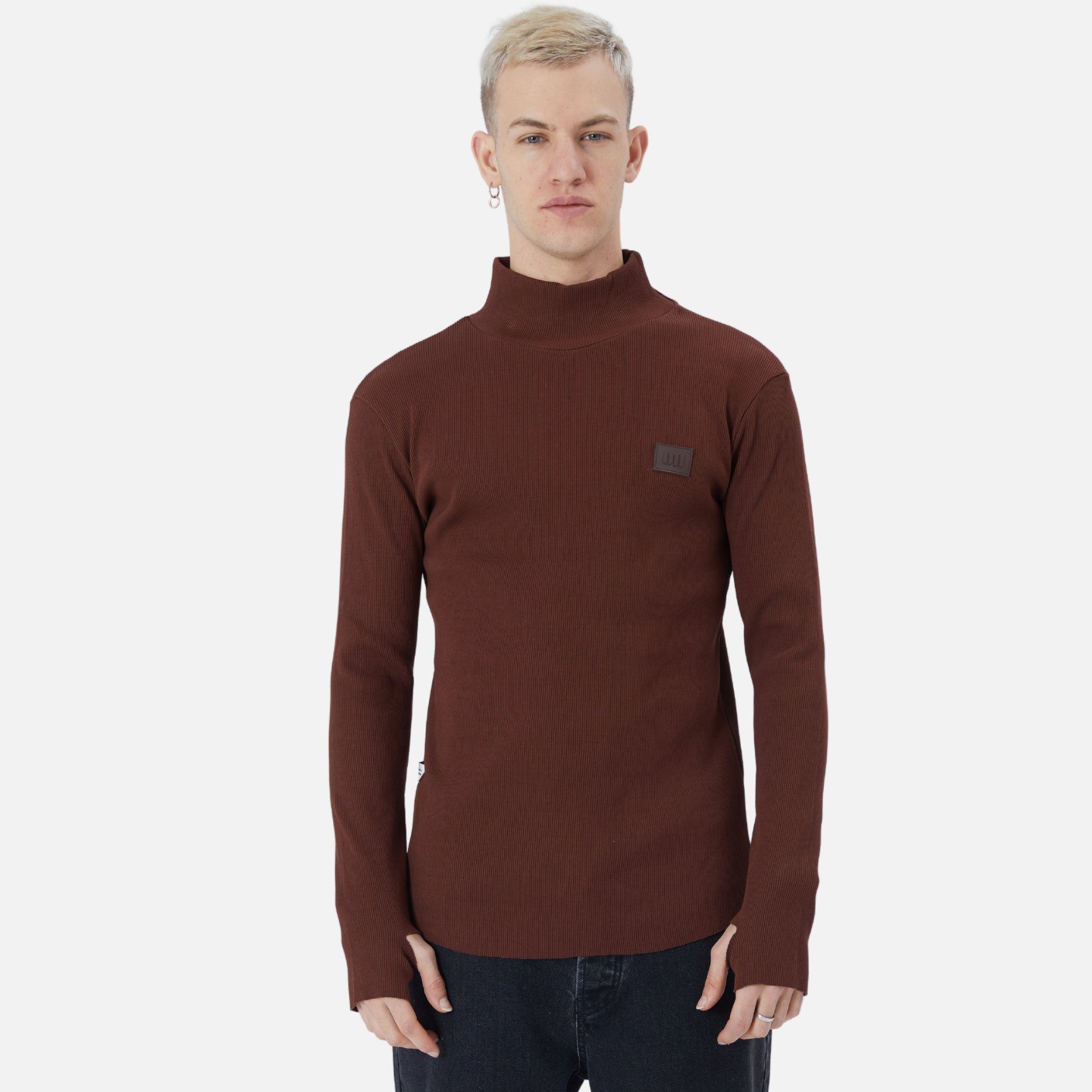 COFI Casuals Sweatshirt Herren Rundhals Sweatshirt Regular Fit Pullover Braun