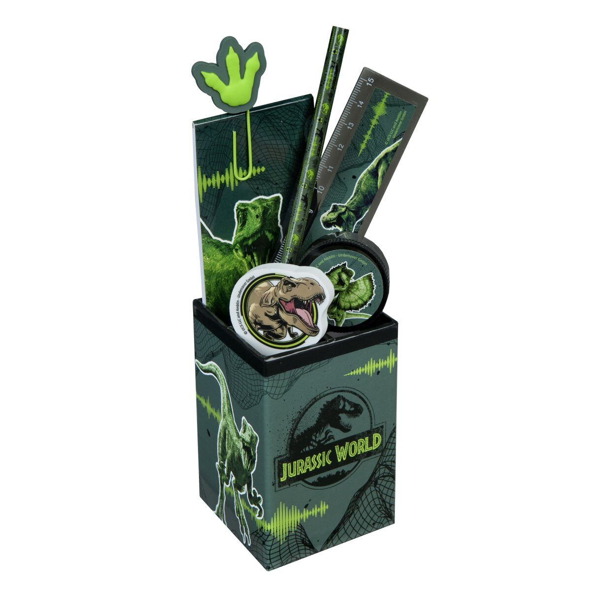 Jurassic World Kreativset Jurassic World Gefüllter Stifthalter 7-teiliges Set