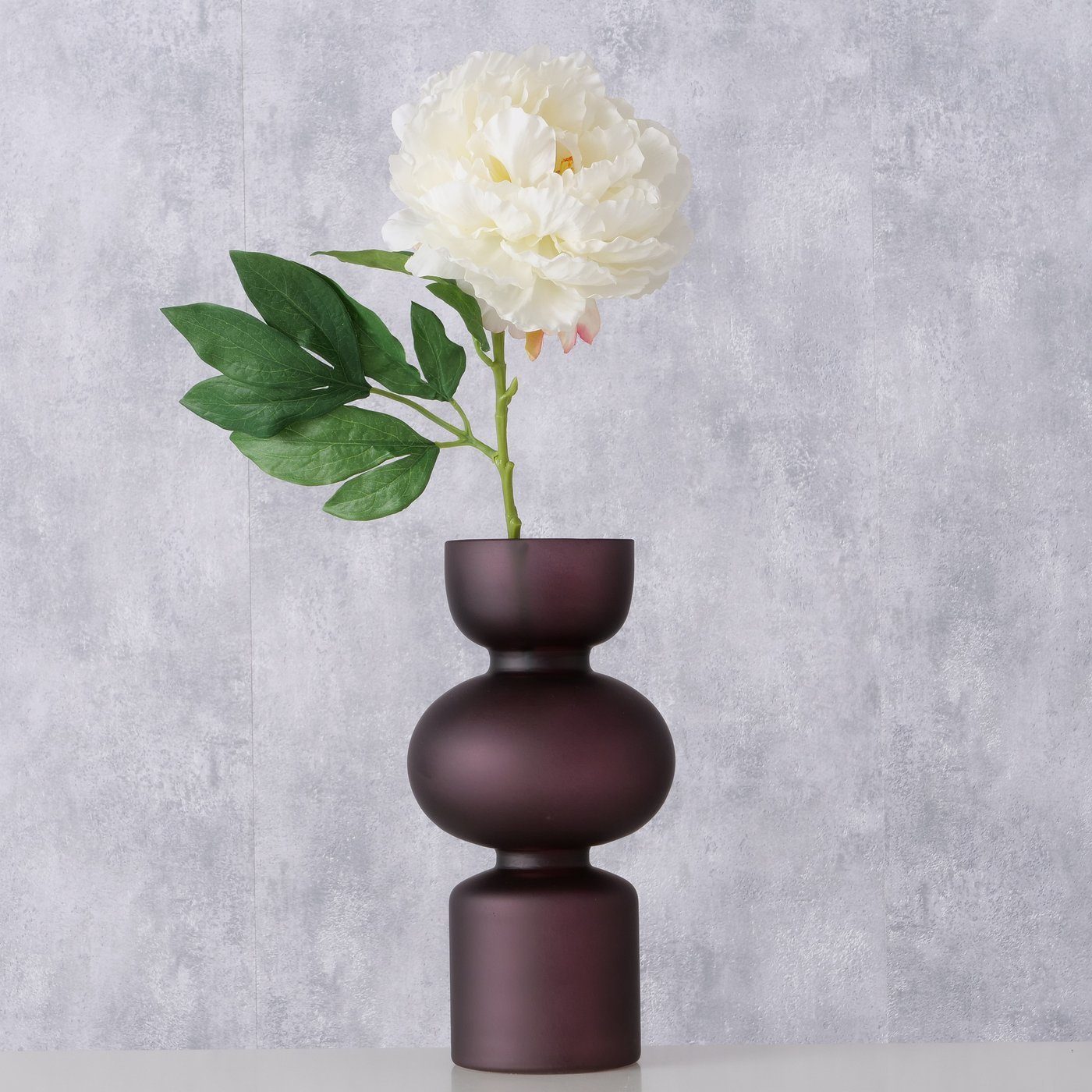 BOLTZE Dekovase "Nelika" aus Glas in lila, Vase Blumenvase