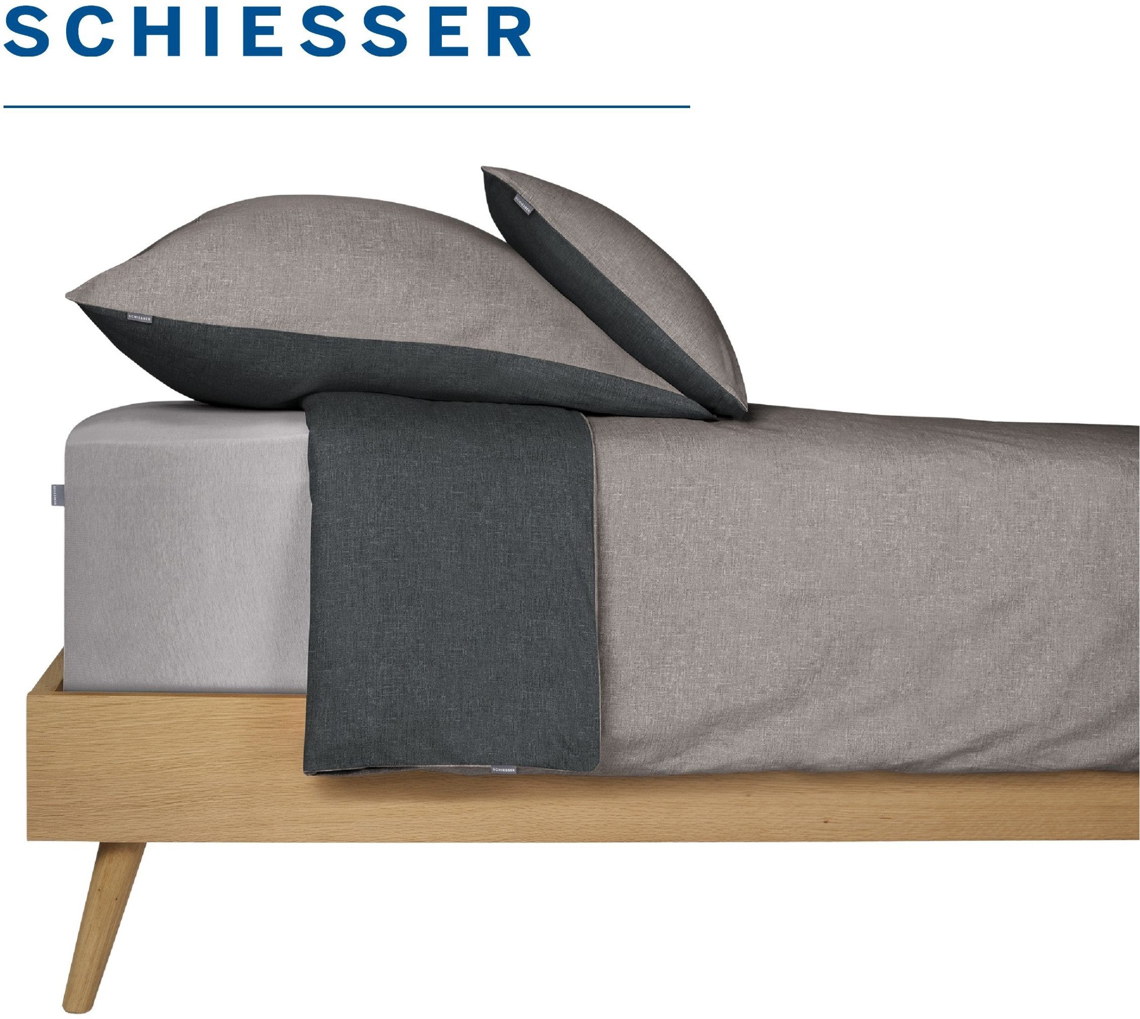 Schiesser Spannbettlaken Jessi aus 100% Baumwolle, Jersey, Gummizug: rundum, (1 Stück), für Matratzen bis zu 22 cm Höhe, OEKO-TEX® MADE IN GREEN – Bild 4 von 5