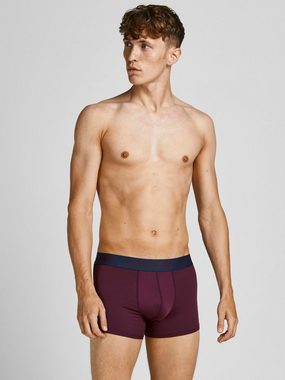 Jack & Jones Boxershorts 3er Pack JACCRESS MICROFIBER TRUNKS Boxershorts (3-St) 3762 in Rot-Dunkelblau