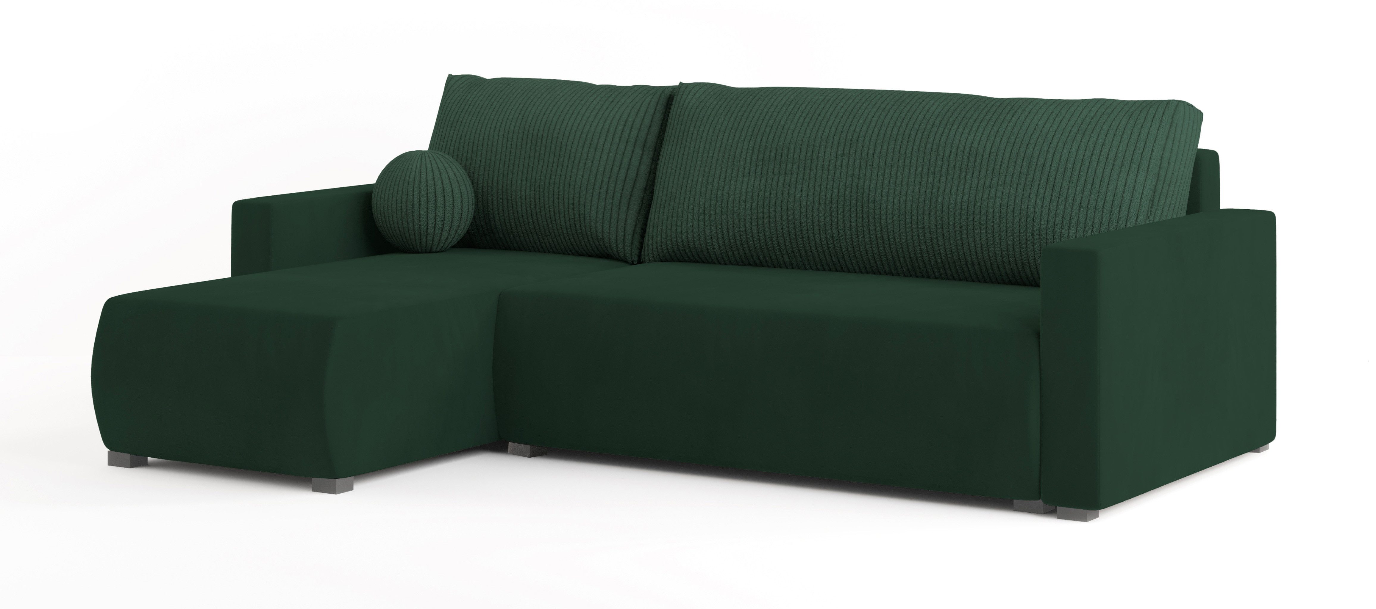 Masseno Ecksofa SORGE mit Schlaffunktion L-Form, Sofa mit Bettkasten