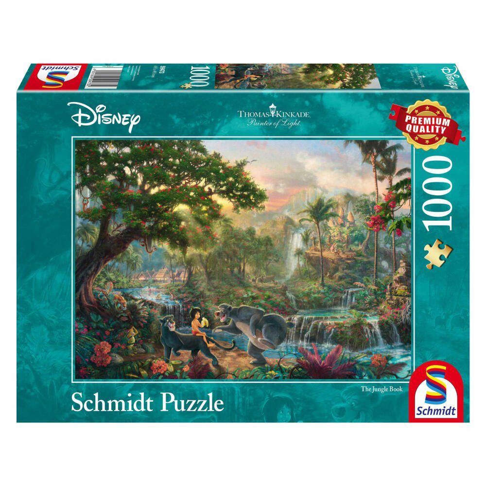 Neue limitierte Auflage Schmidt Spiele Puzzle Puzzleteile Thomas Dschungelbuch Kinkade, 1000 Disney
