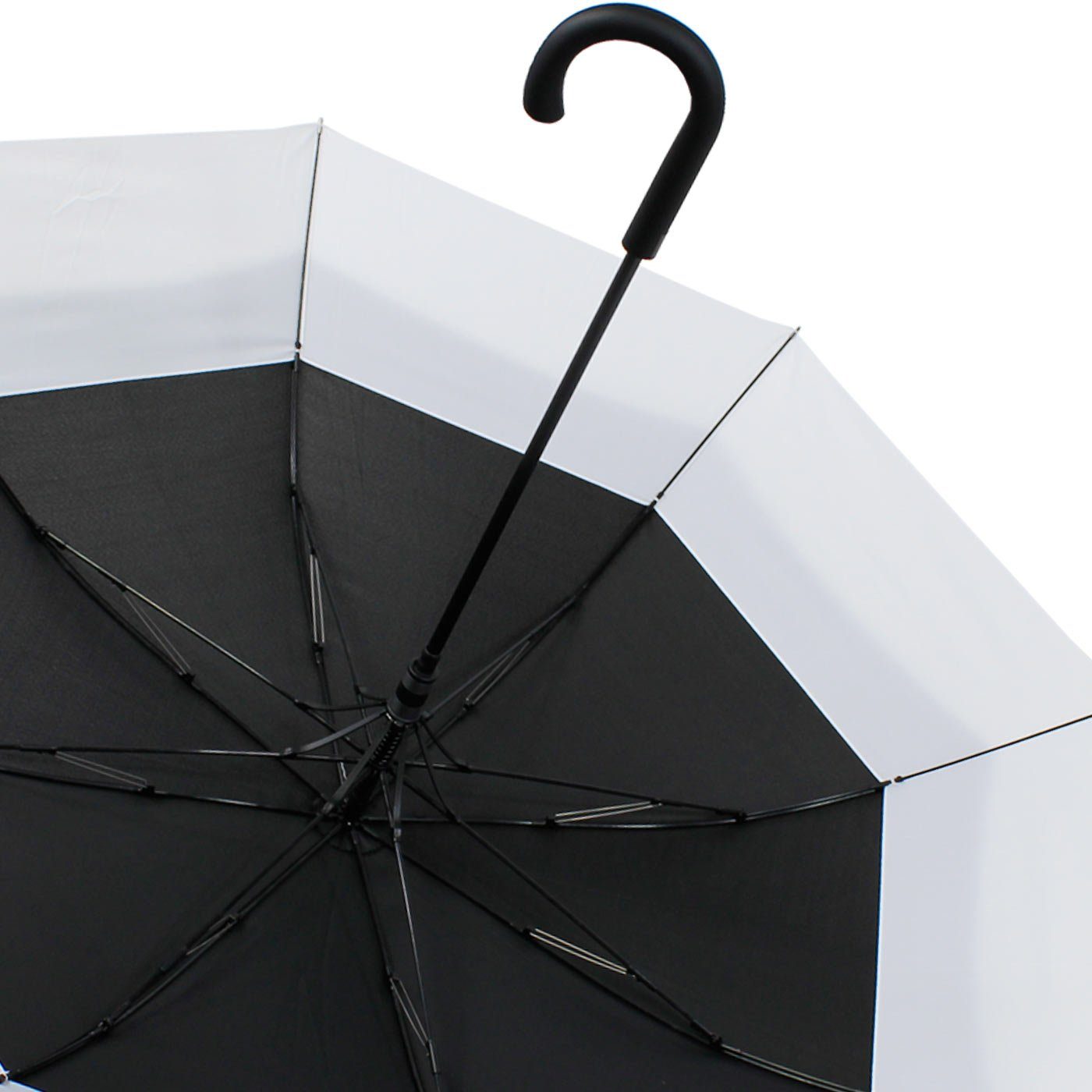 iX-brella Langregenschirm Move to mit expandierender schwarz-weiß zweifarbig Automatik, - Schirm XXL