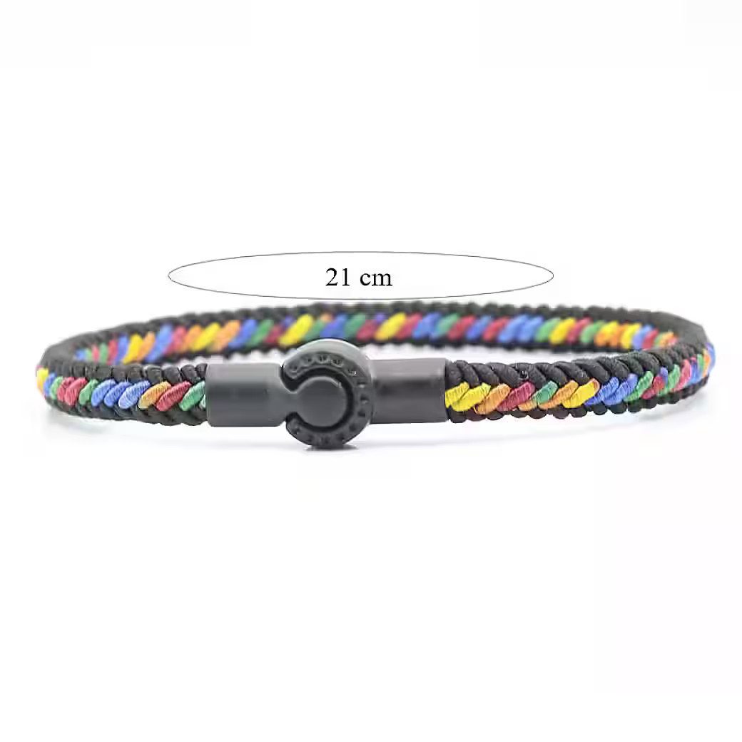 Ware aus aller Welt Armband mit Magnetverschluß in Rainbow Regenbogen Style LGBTQ Pride CSD (1-tlg) – Bild 2 von 3