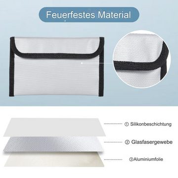 Tidyard Aktentasche Feuerfeste Dokumententasche (mit Reißverschluss, Wasserdichte Tasche mit Klebestreifen), für Zertifikate, Geld, Karten, Reisepass