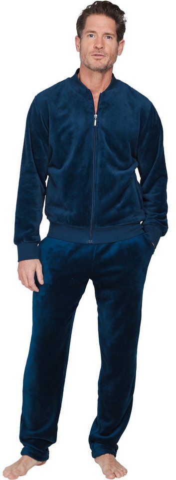 Pastunette Hausanzug Herren Fleece Homewearanzug (2 tlg) kuschelig
