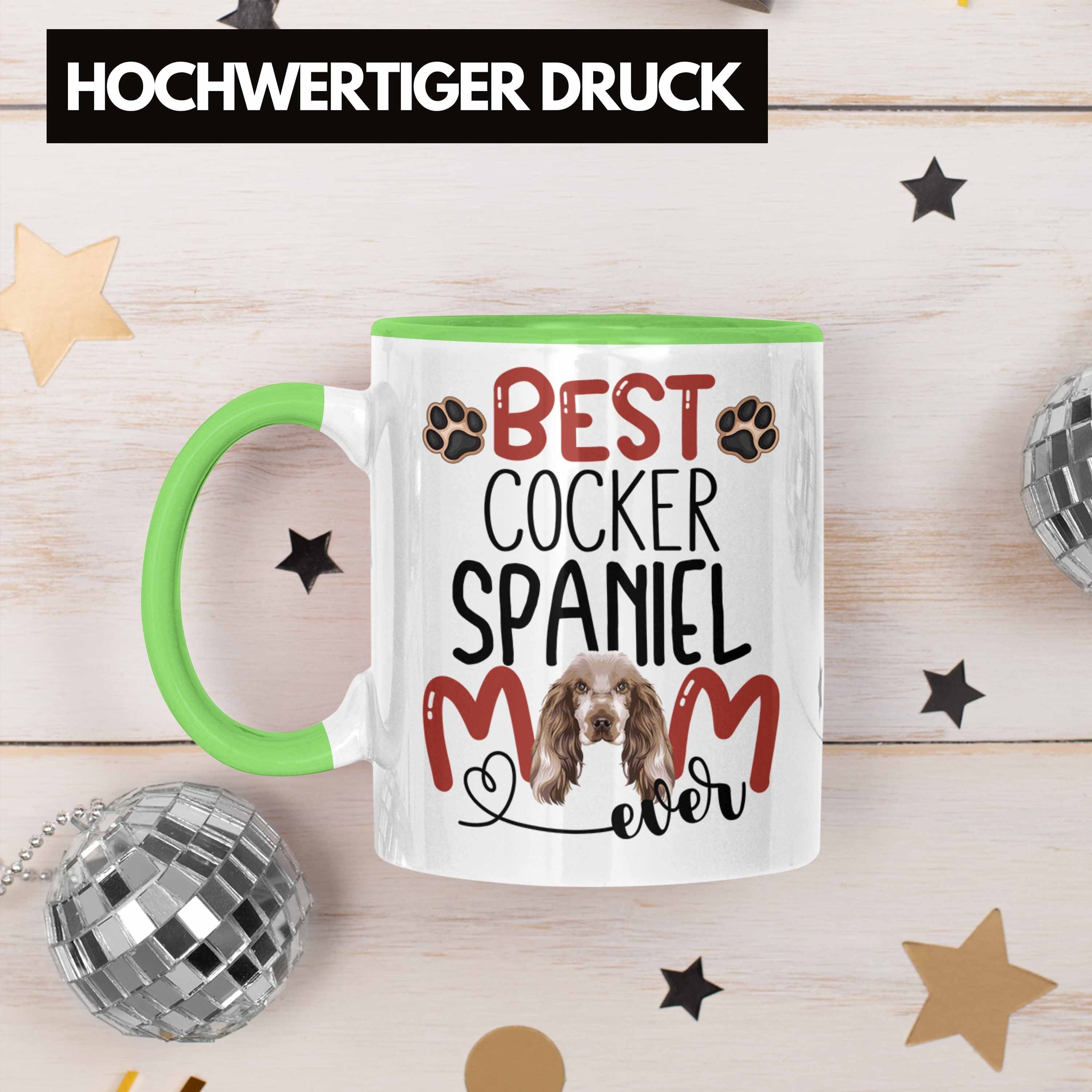 Besitzerin Tasse Spruch Cocker Mom Tasse Geschenki Geschenk Grün Lustiger Spaniel Trendation