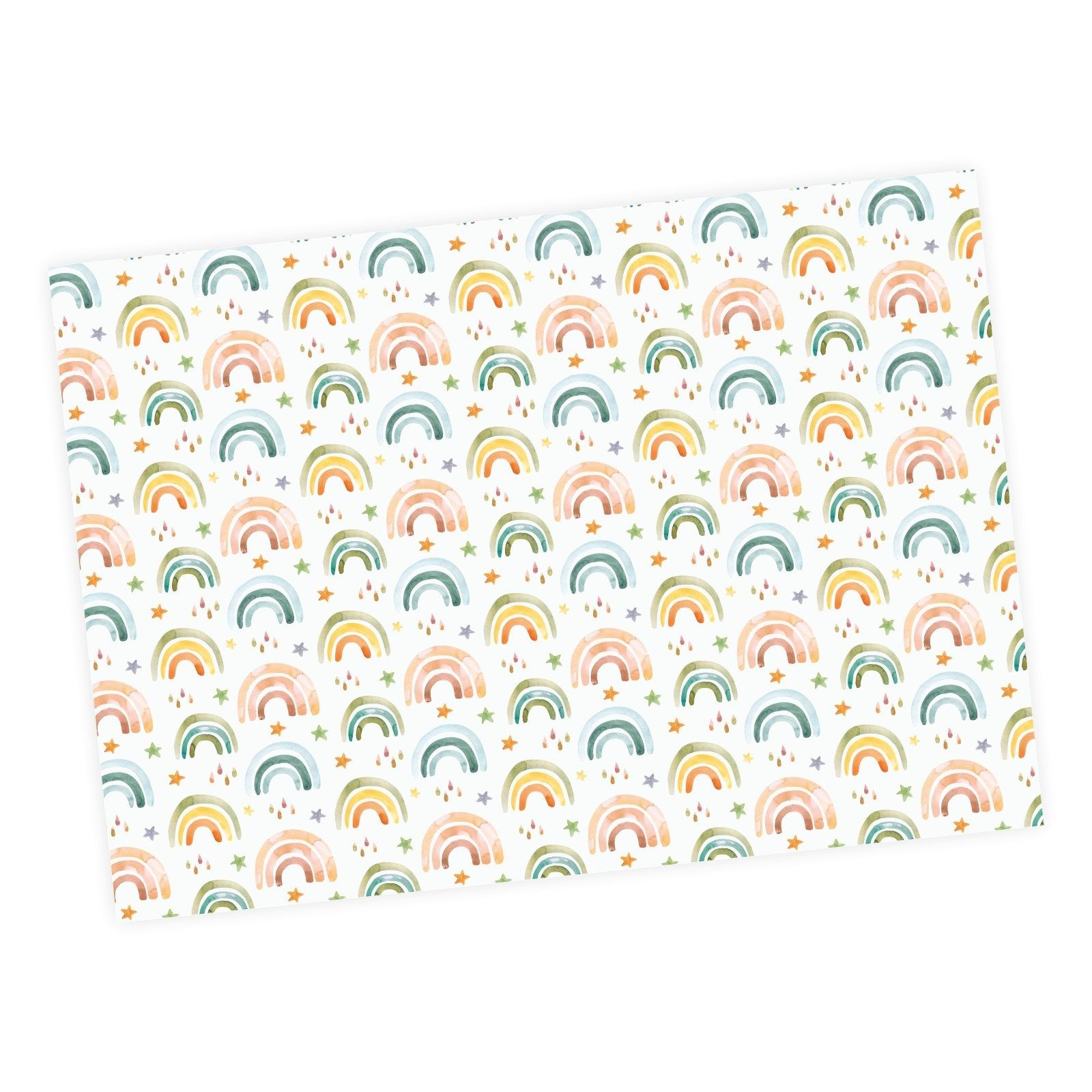 nikima Оберточная бумага 5 Bögen Упаковочная бумага Regenbogen - 1,60/qm- 84,1 x 59,4 cm, 5 Bögen