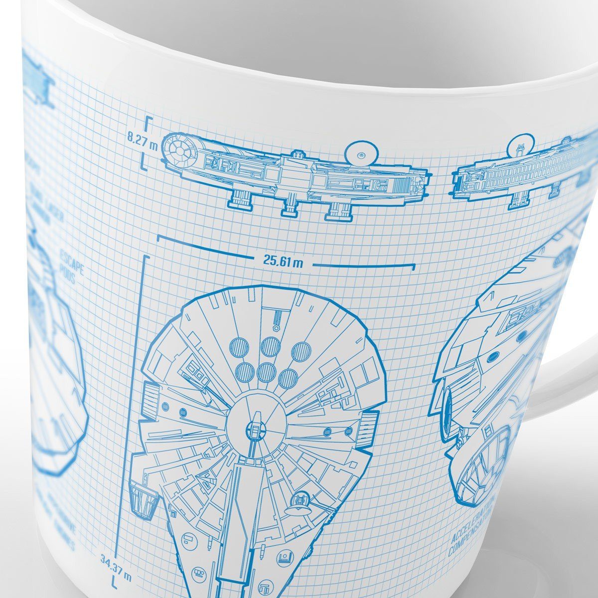 Kaffeebecher Millennium sterne style3 star blaupause Keramik, wars krieg yt-1300f falke der Falcon Tasse Tasse, rasender