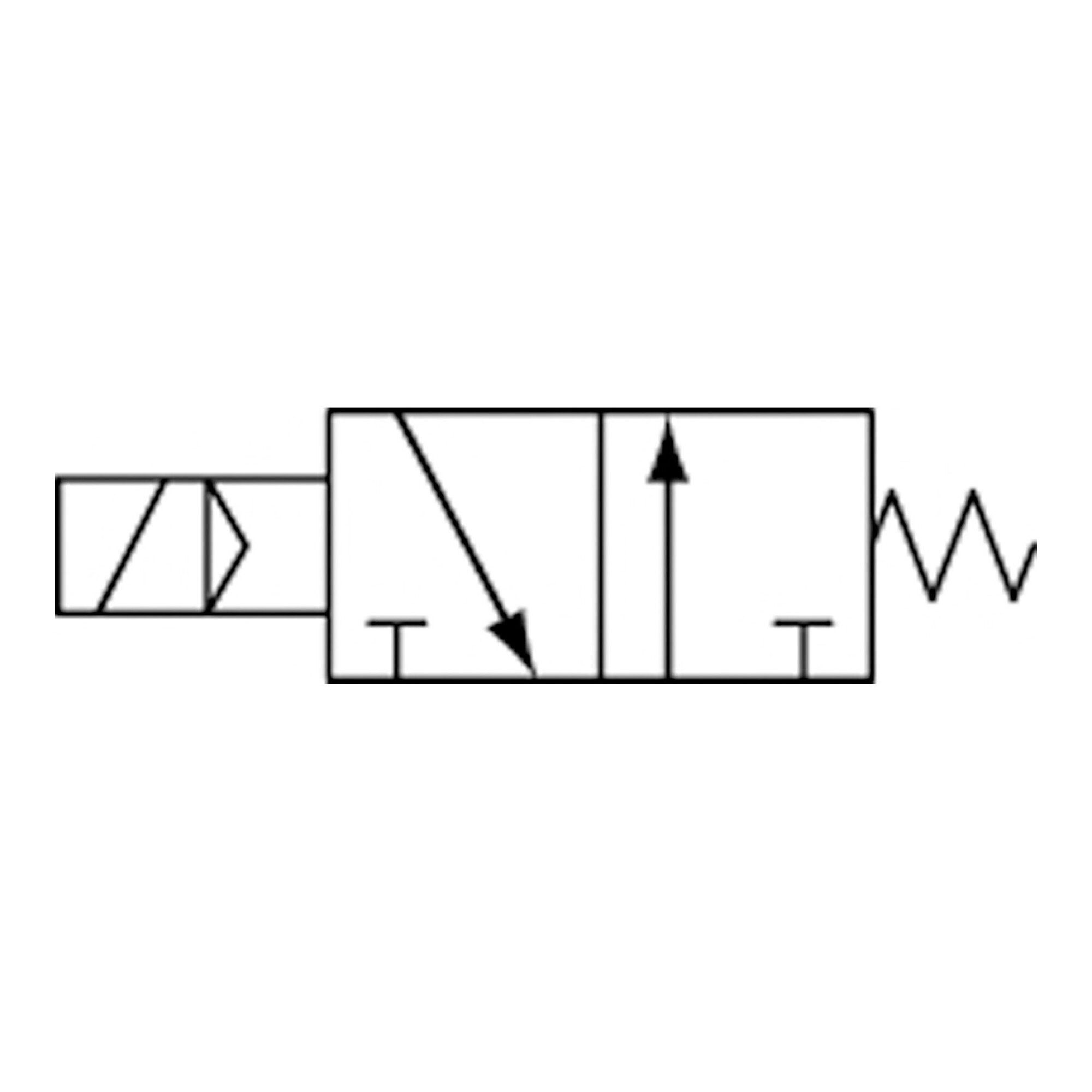 RIEGLER 3-Wege-Ventil Riegler 3/2-Wegeventil elektropneum., monost., NO, G 1/8, 24VDC, 750l