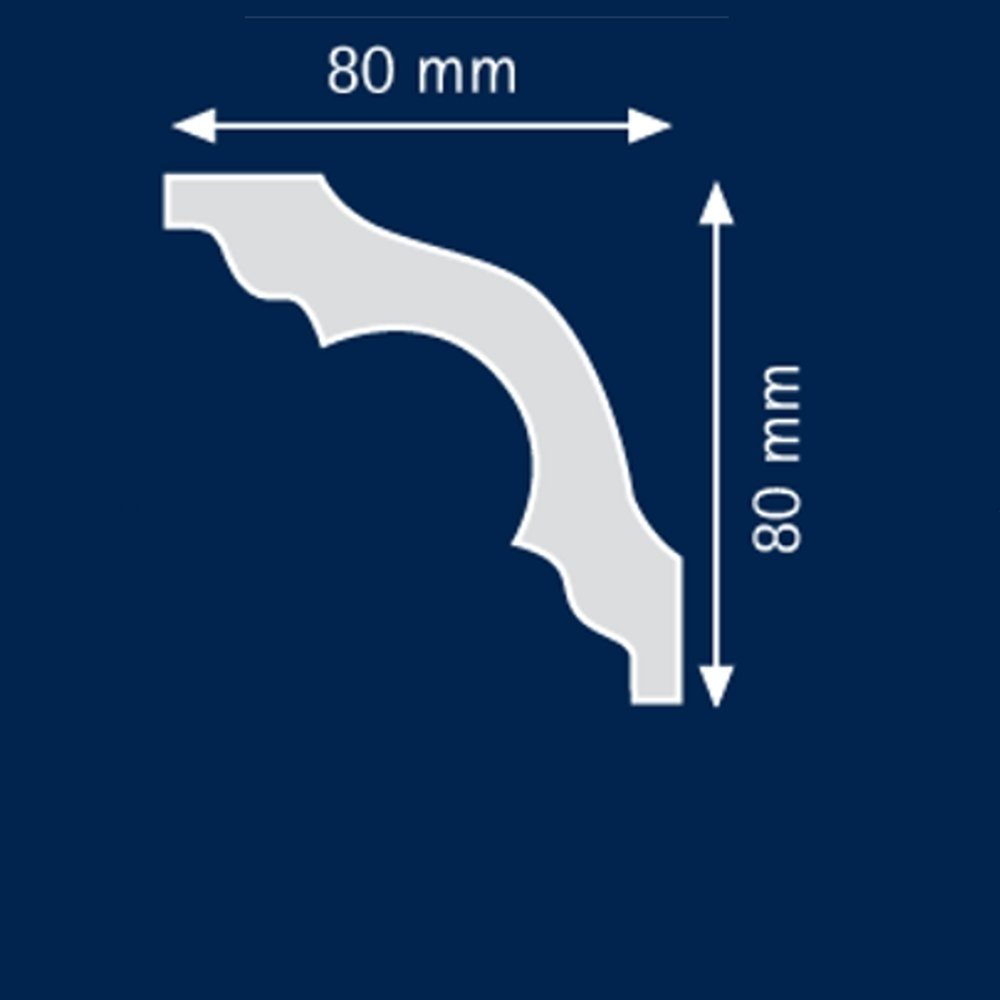 PROVISTON Stuckleiste Polystyrol, 80 x 80 günstig online kaufen