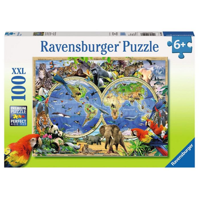 Ravensburger Puzzle Tierisch Um Die Welt 100 Puzzleteile