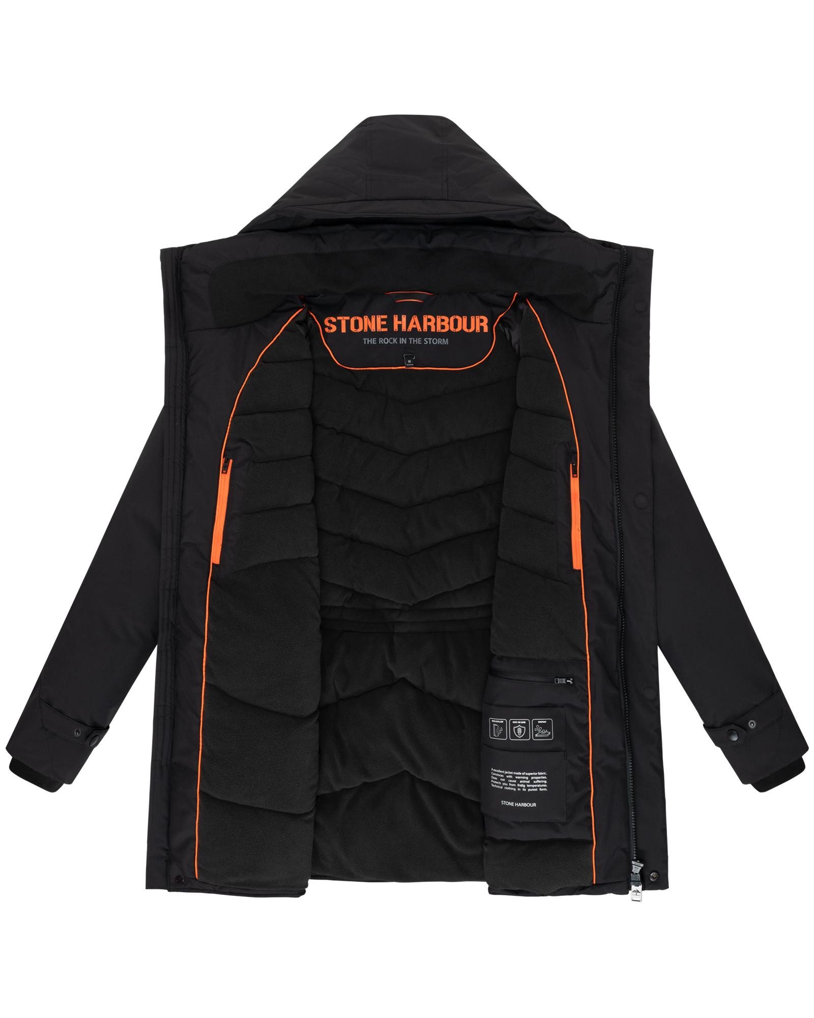Stone Harbour Wintermantel Emriis XX Warmer Herren Mantel mit Magnet-Knöpfen