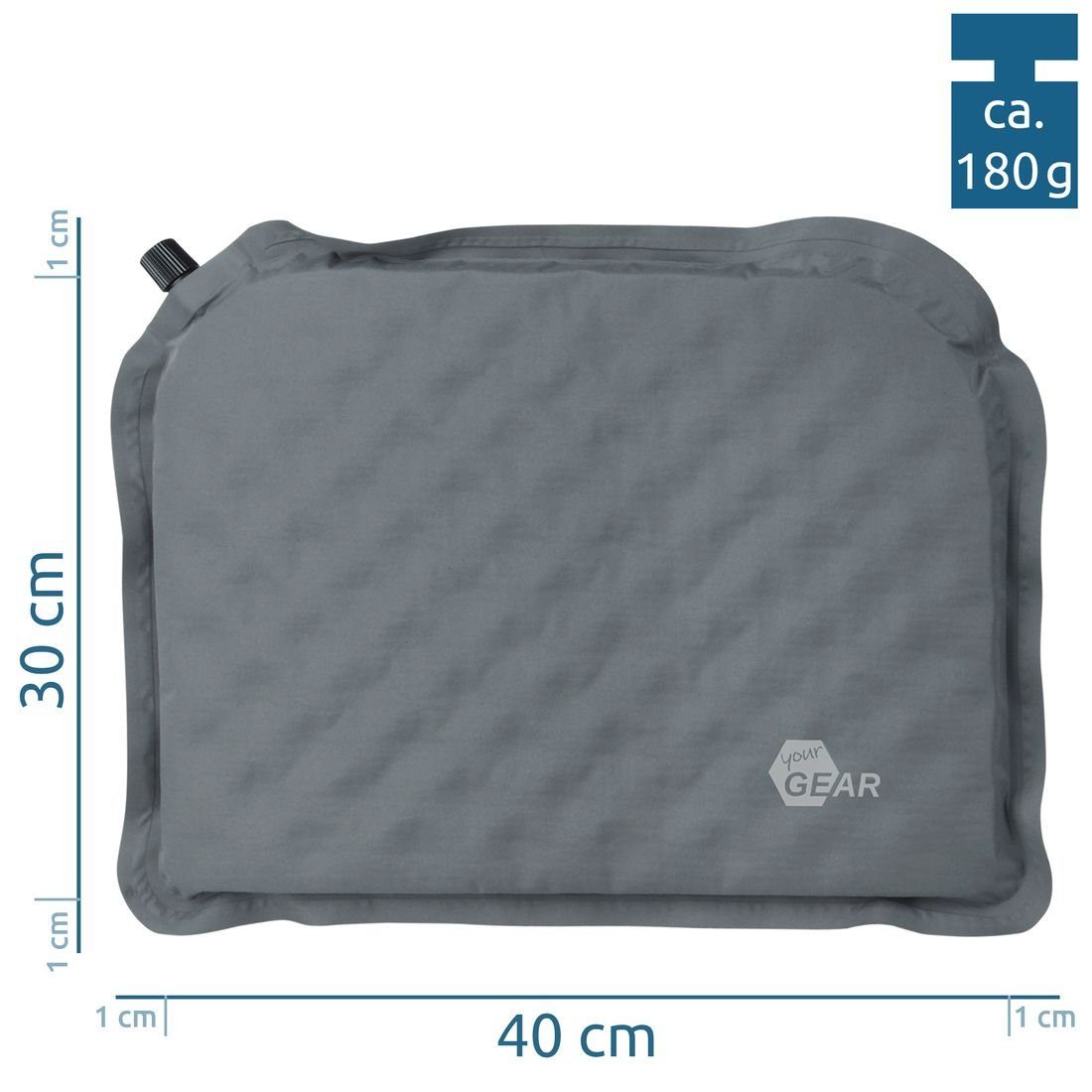 yourGEAR Microfaserkissen yourGEAR Thermo Sitzkissen Set - 2x selbstaufblasendes Sitzkissen 40x30x3,5 cm Sitzpolster Stuhlauflage Stuhlkissen