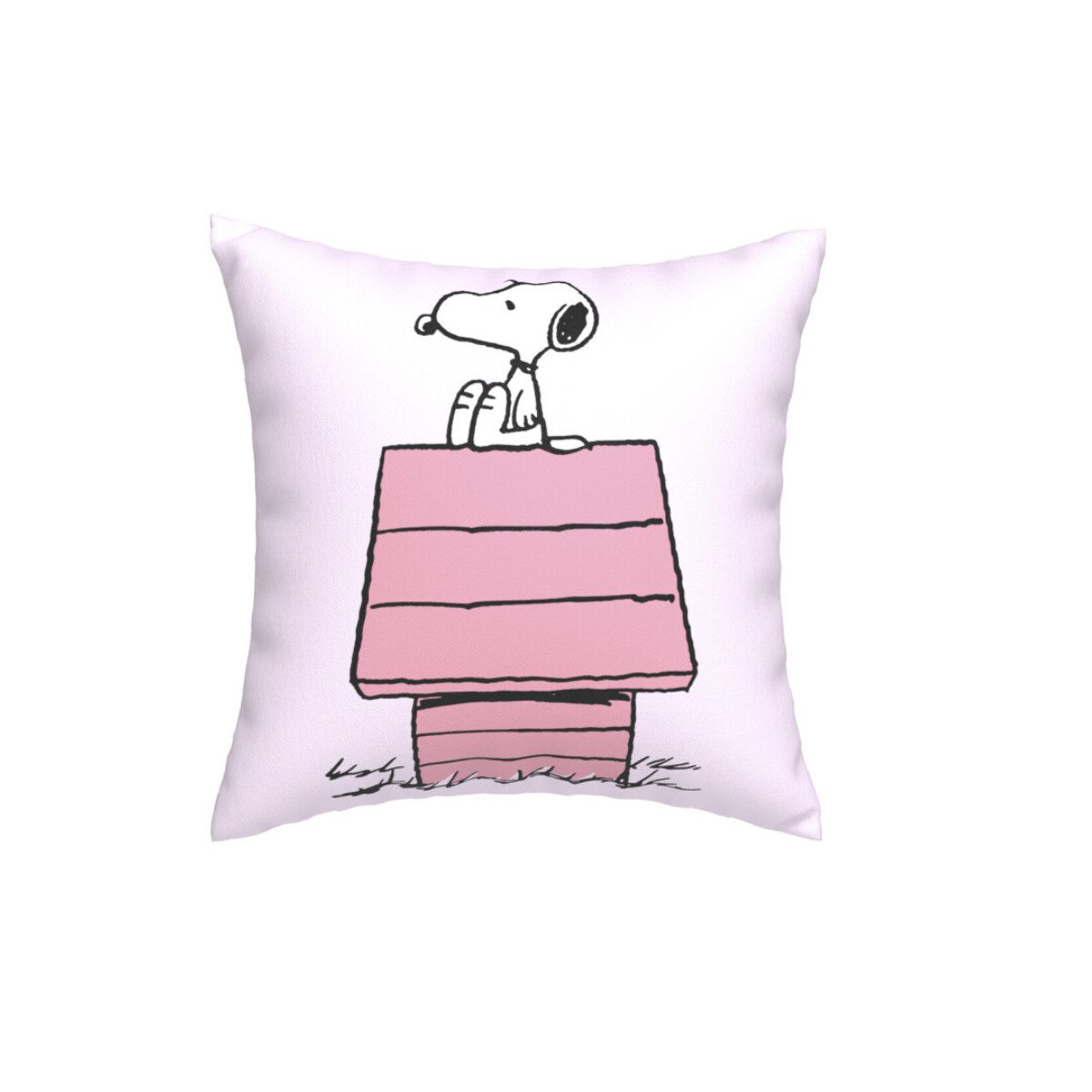 Snoopy Dekokissen Dekokissen Rosa Kuschelkissen Zierkissen Wohnaccessoire 35x35 cm