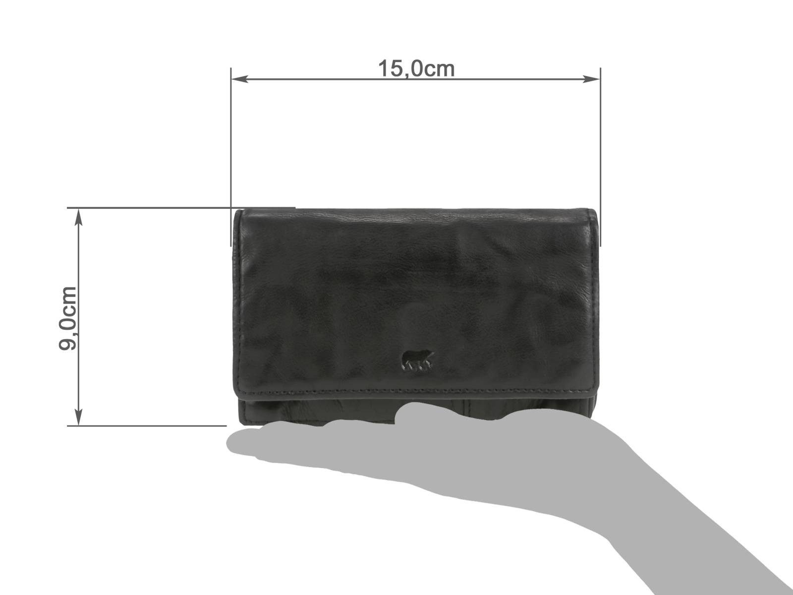 Bear Design Geldbörse "Emma" knautschiges Leder Geldbeutel Damen mit RFID S günstig online kaufen