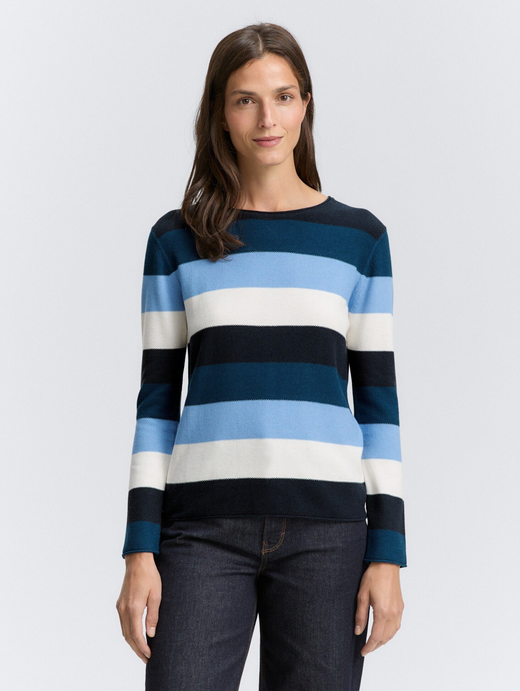 TOM TAILOR Strickpullover Strickpullover mit Rundhalsausschnitt günstig online kaufen