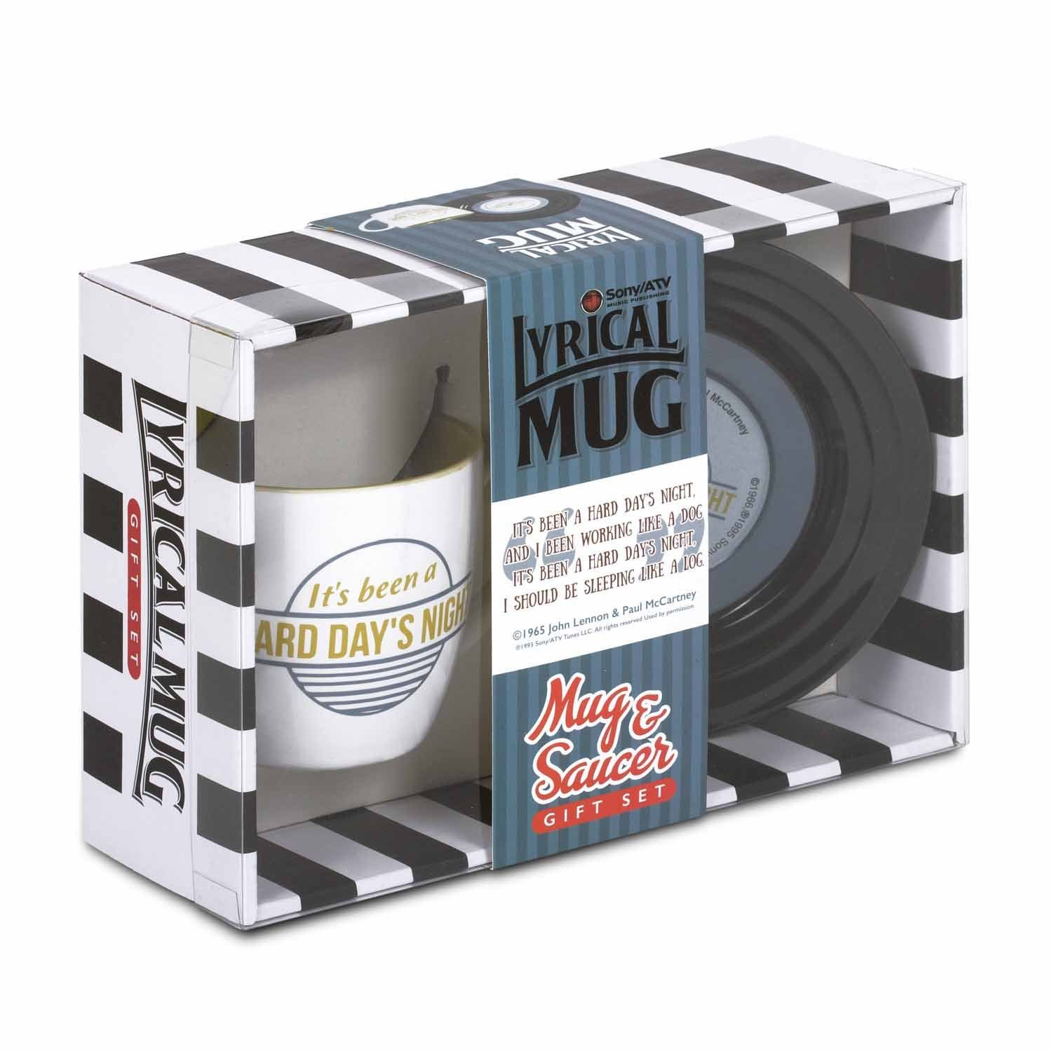 Thumbs Up Tasse Tassen-Set "Lyrical Mug" Hard Day's Night - Lennon & McCartney, Keramik