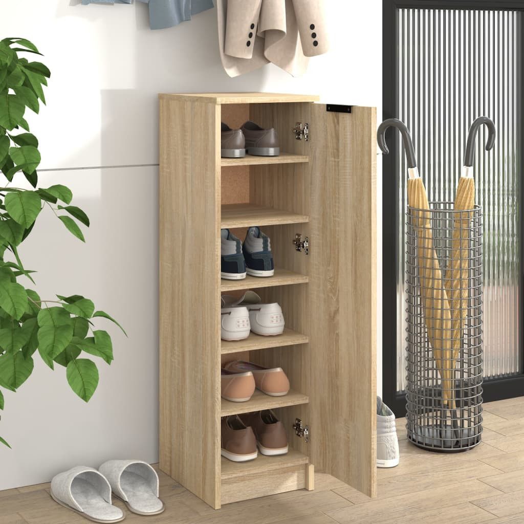 vidaXL Schuhschrank NA Schuhschrank Sonoma Eiche 30x35x100 cm Spanplatte