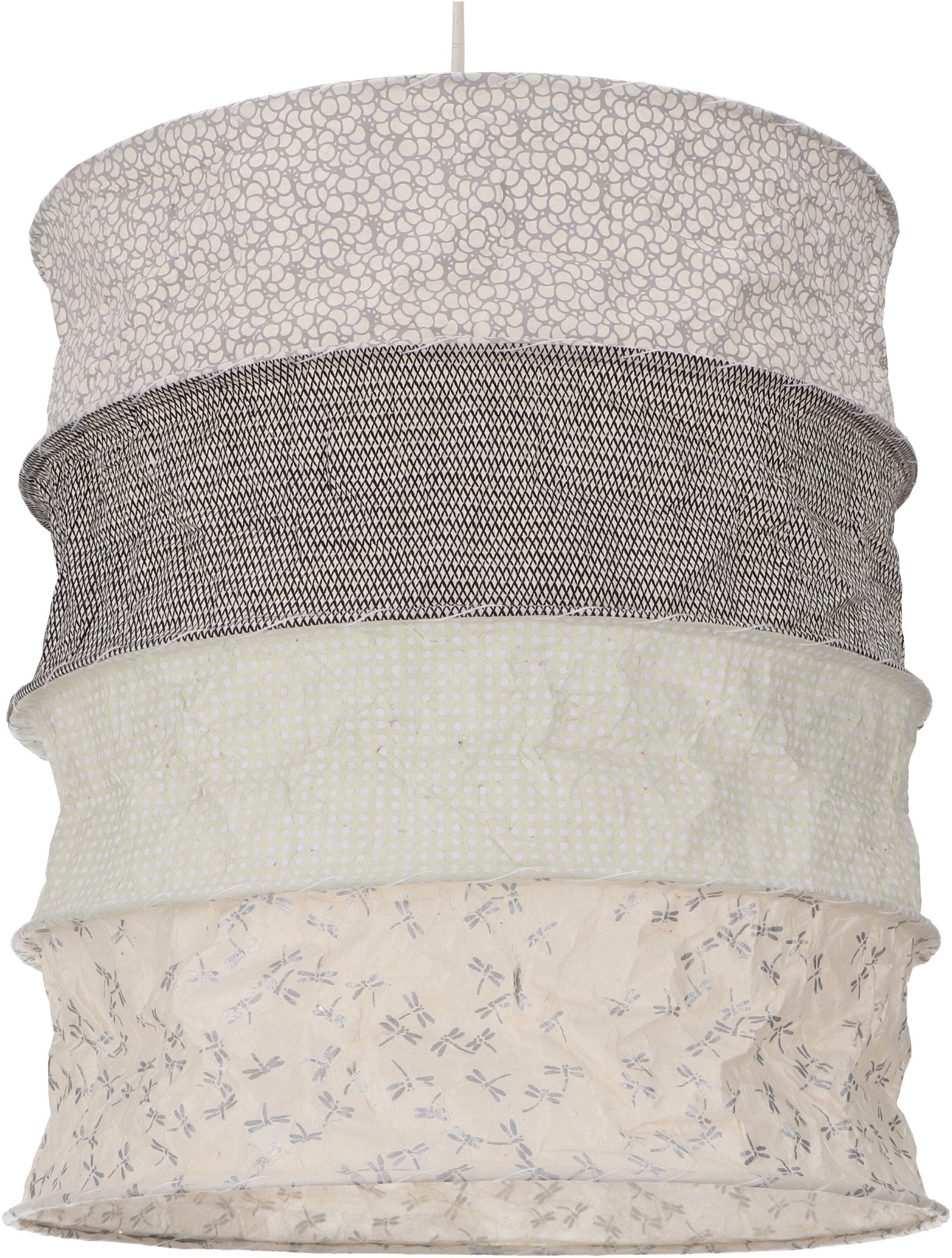 Guru-Shop Lampenschirm Runde Boho Papier Hängelampe, Lokta.. günstig online kaufen