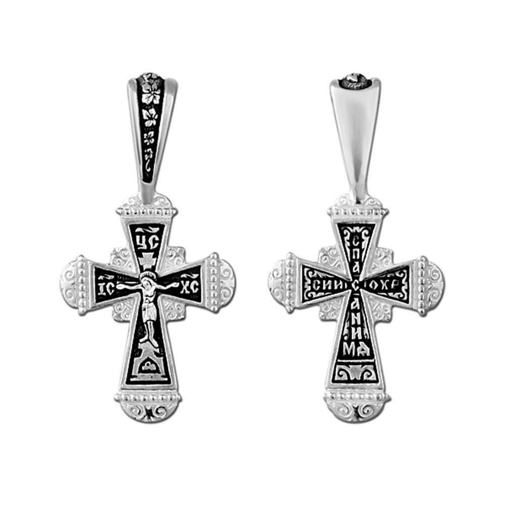 NKlaus 925 Silber Orthodoxe Russi Kreuz Sterling Kreuzanhänger Anhänger