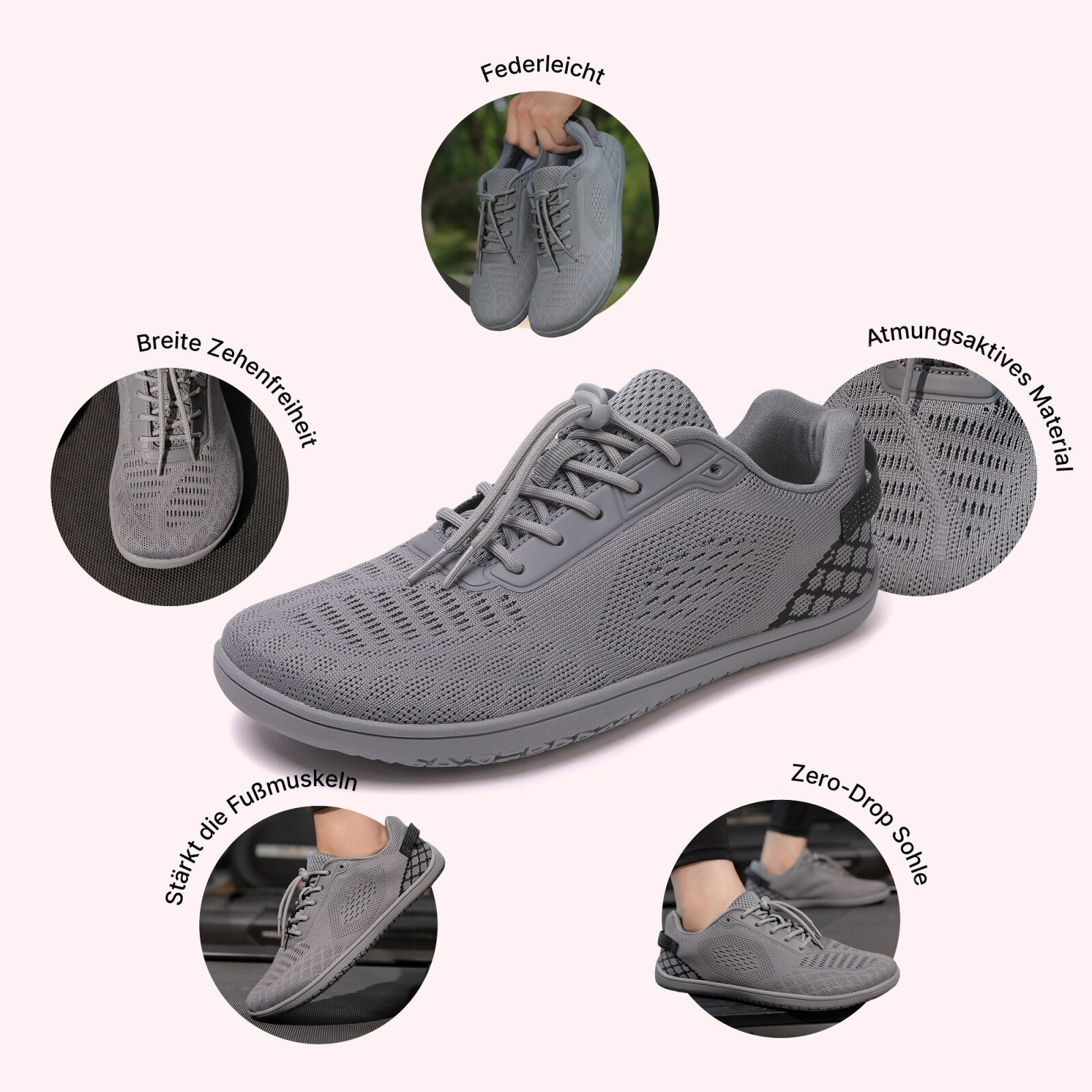 DOTALES Litestep Barfußschuhe Damen & Herren Barfuß Sneaker Barfußschuh Minimalschuhe