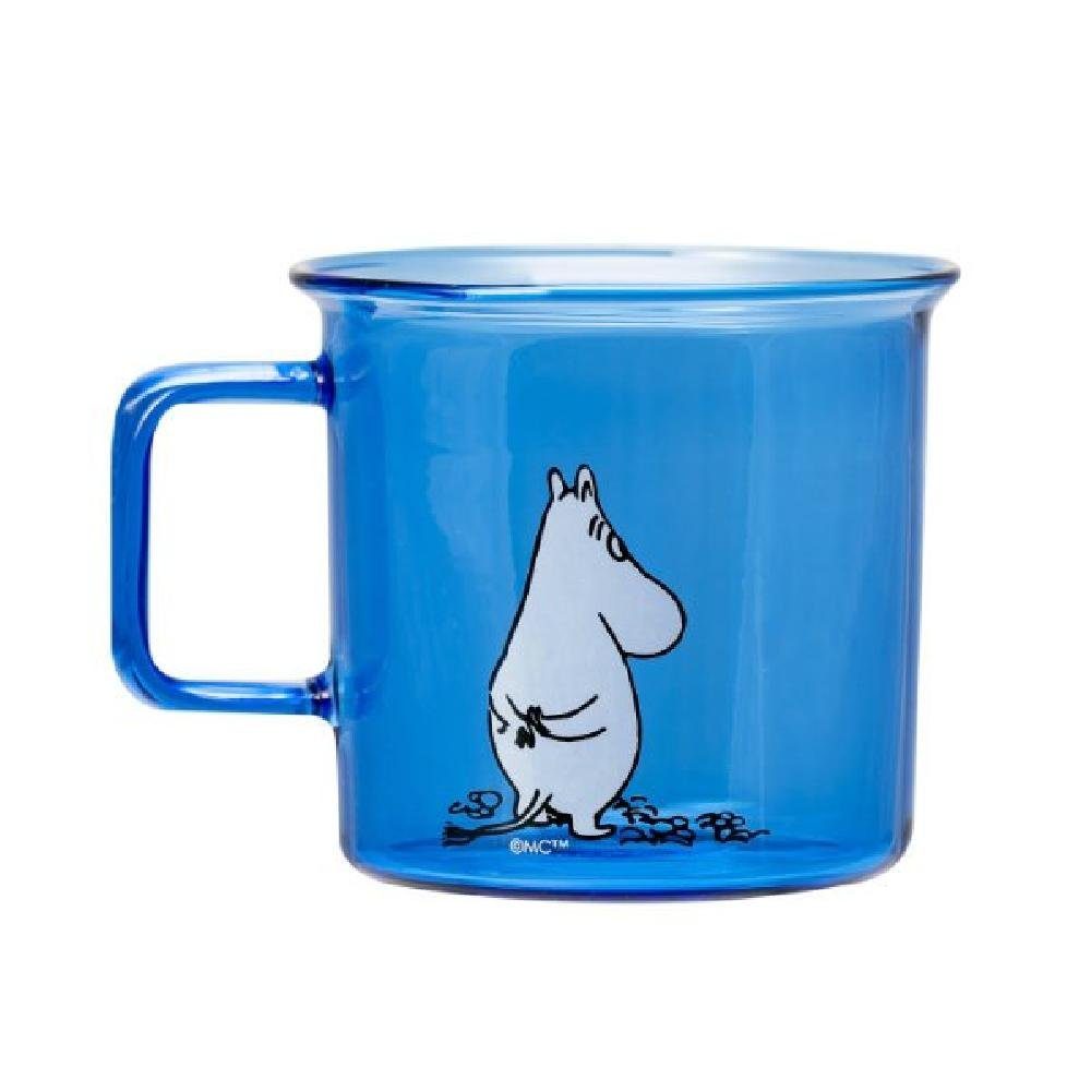 Muurla Kindergeschirr-Set Glastasse Mumin Moomin Blau (350 ml)