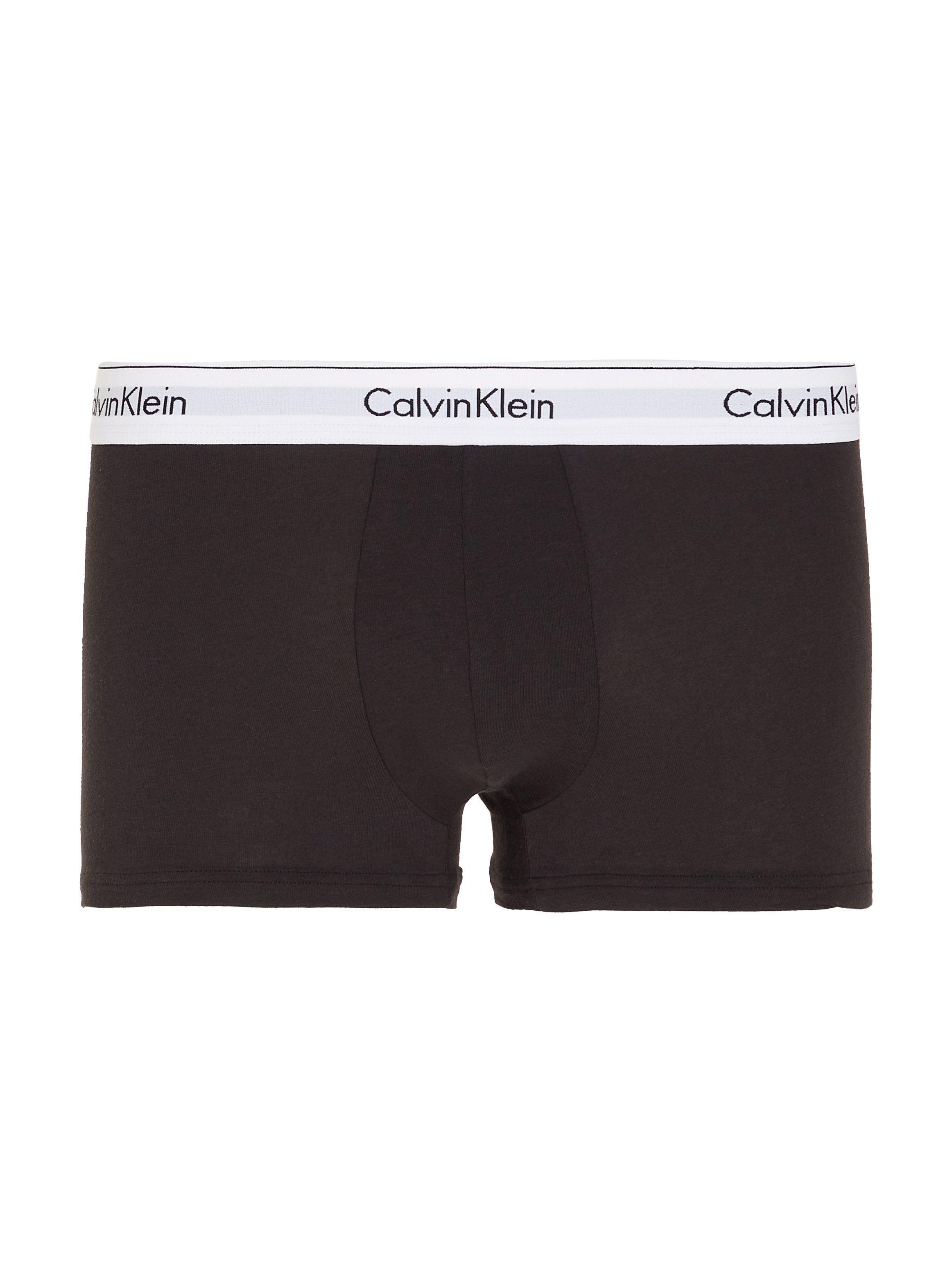 mit am Underwear 3-St., Wäschebund Boxer Logoschriftzug Klein 3er-Pack) Calvin (Packung, schwarz