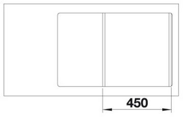 Blanco Granitspüle AXIA III 45 S-F, eckig, 50/77 cm, (1 St), inklusive gratis Glasschneidebrett